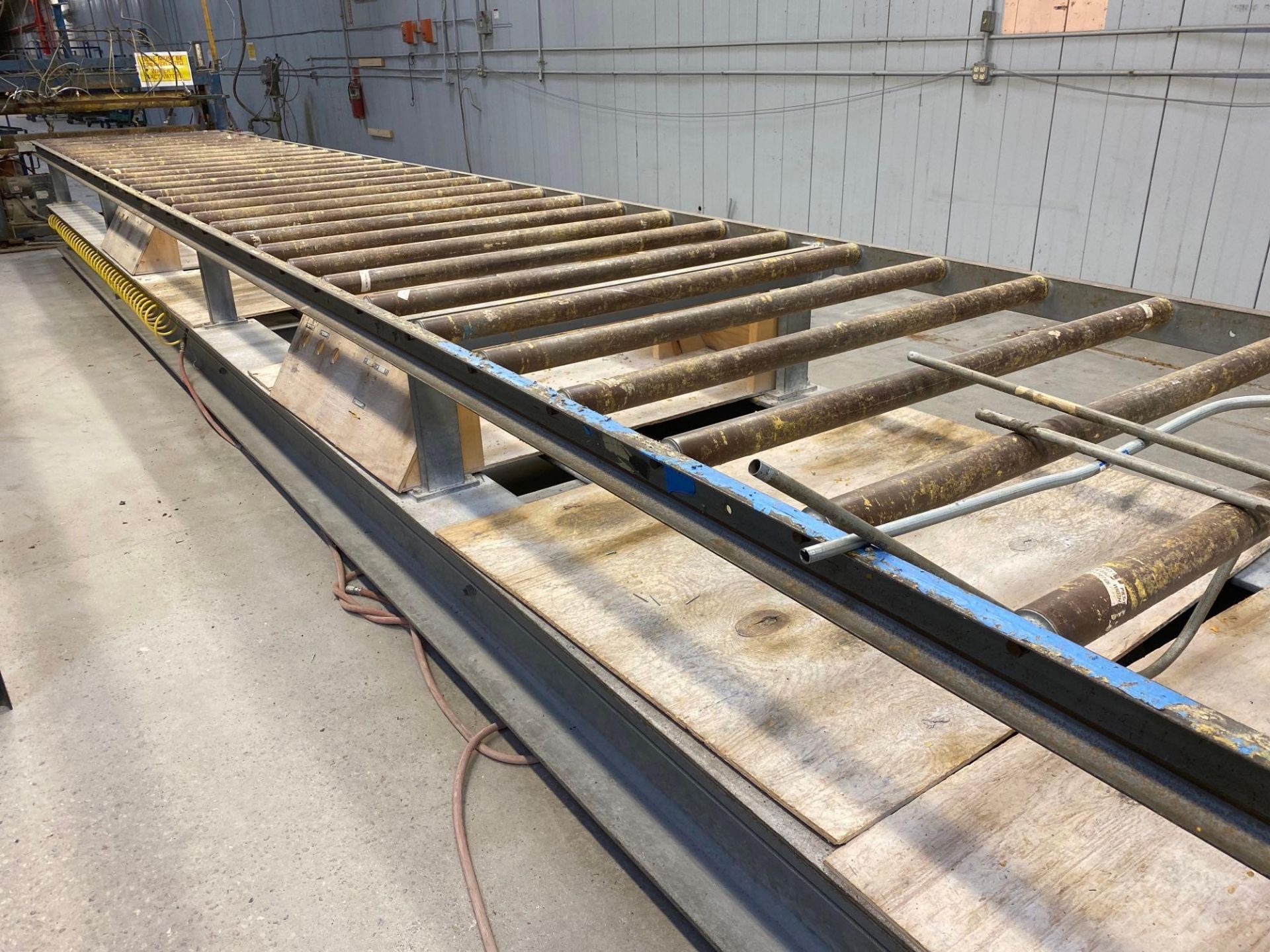 58" Wide Roller Conveyor x 40' Long (1 Pc) on Heavy Steel I-Beam - Image 2 of 4