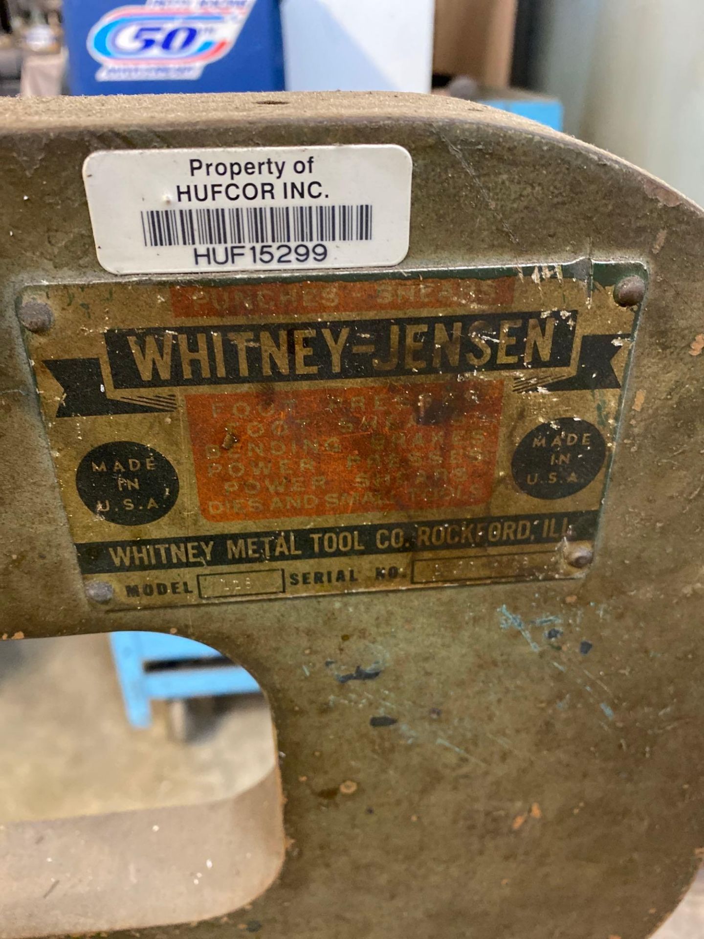 Whitney - Jensen Punch Press #118 w/ Steel Stand - Image 6 of 6