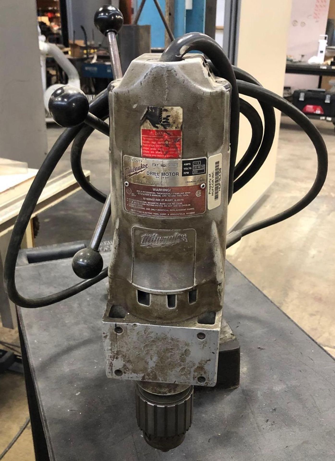 3/4 in. Milwaukee Drill Head, w/ Magnetic Base, NEEDS REPAIR - Image 2 of 5