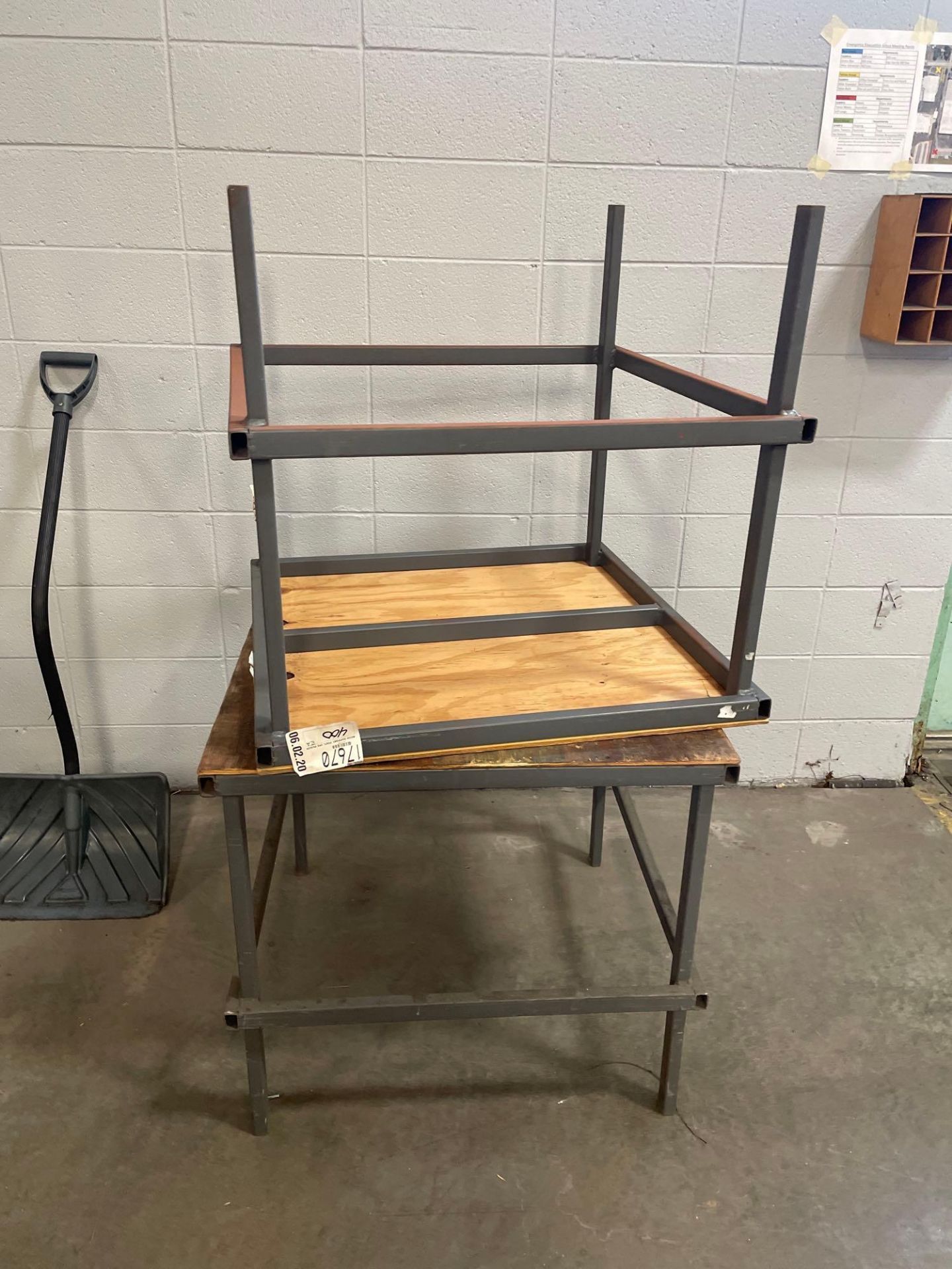 Lot of (2) Metal Frame Tables