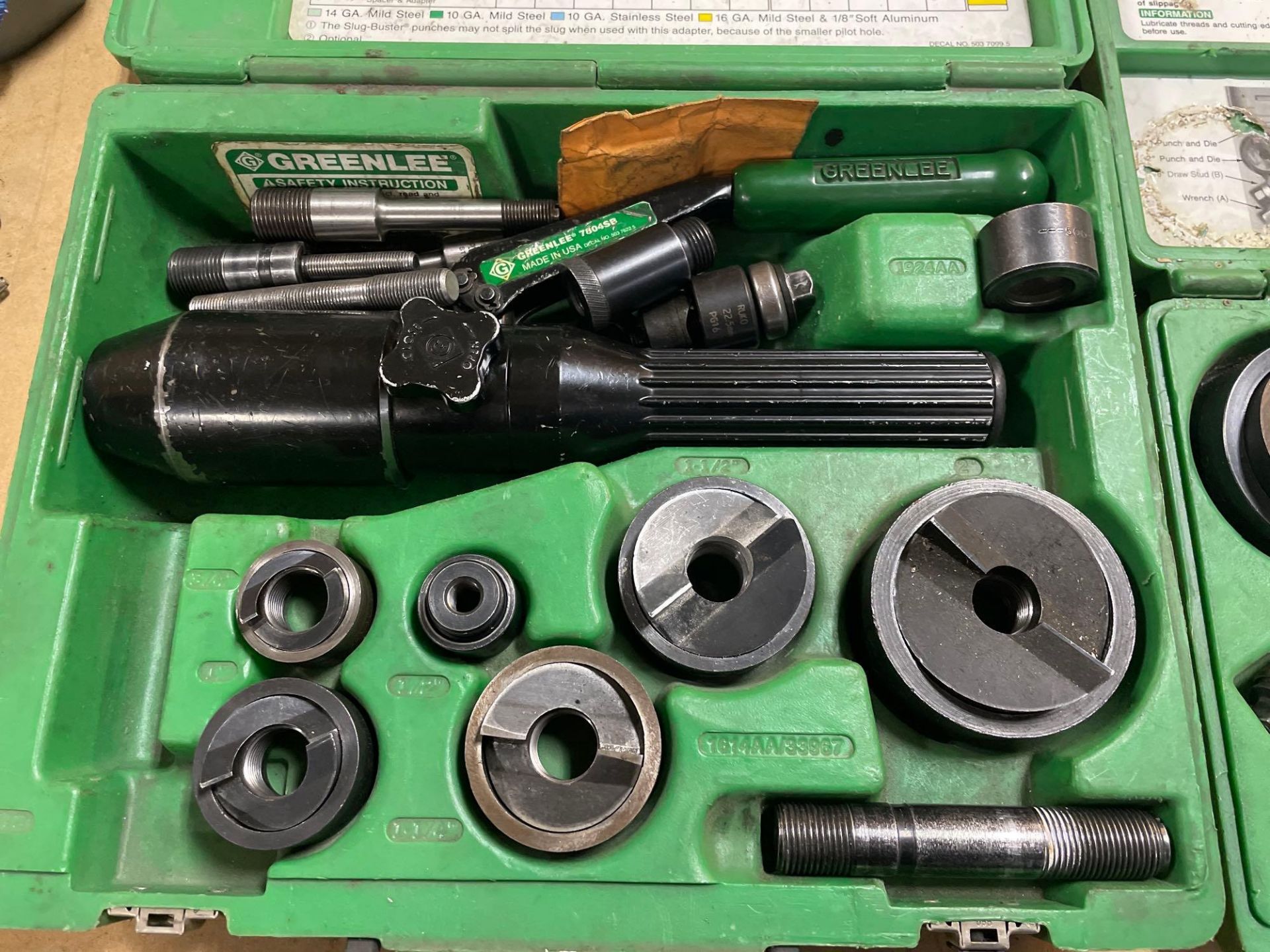 Greenlee Hydraulic Punch Driver/Knockout Punch Kits - Image 2 of 5