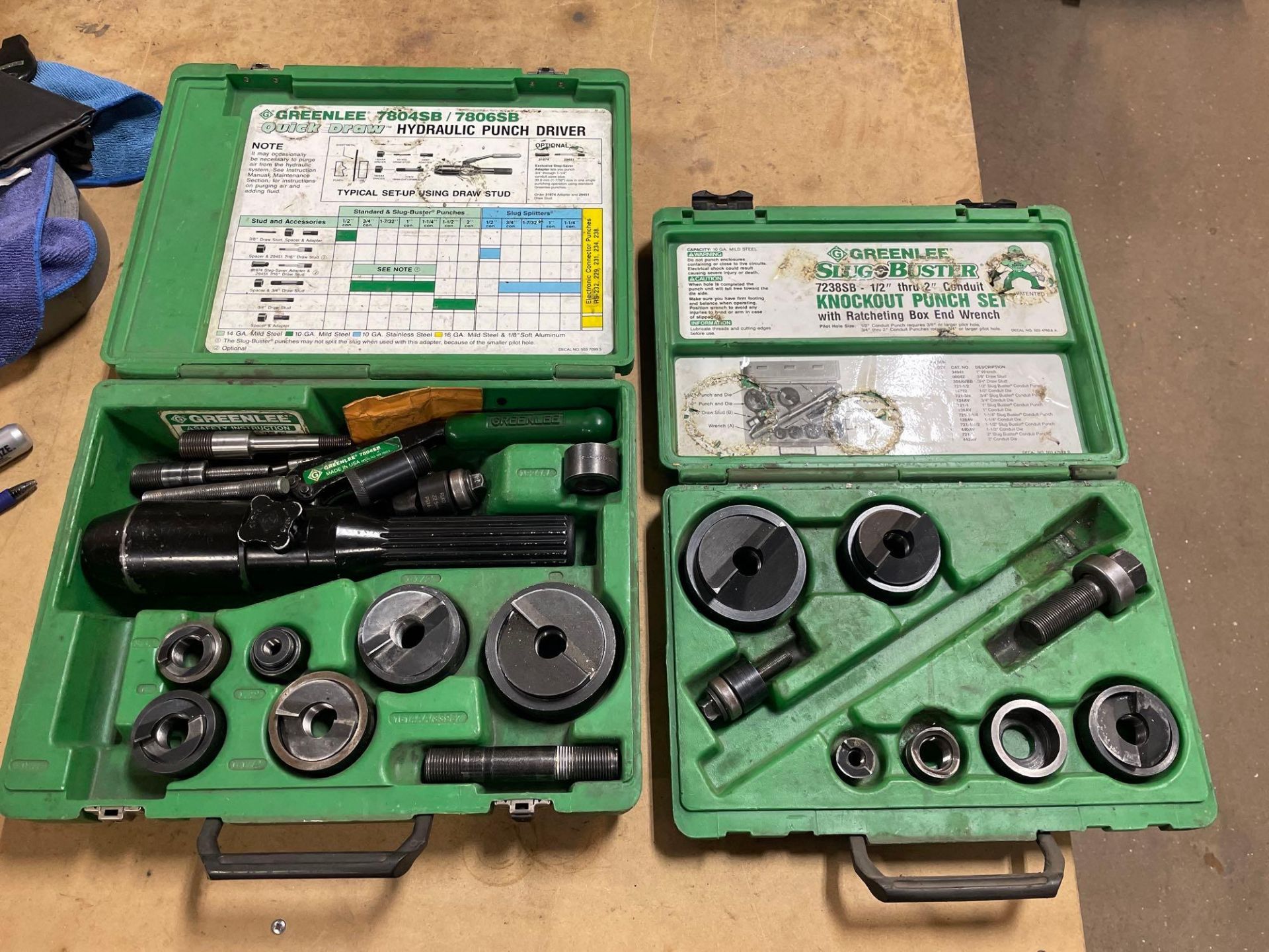 Greenlee Hydraulic Punch Driver/Knockout Punch Kits