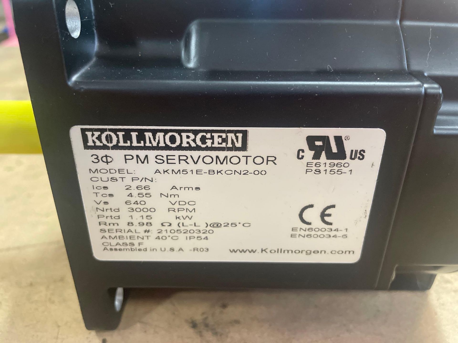 Kollmorgen PM Servomotor, M/N: AKM51E-BKCN2-00 - Image 5 of 5