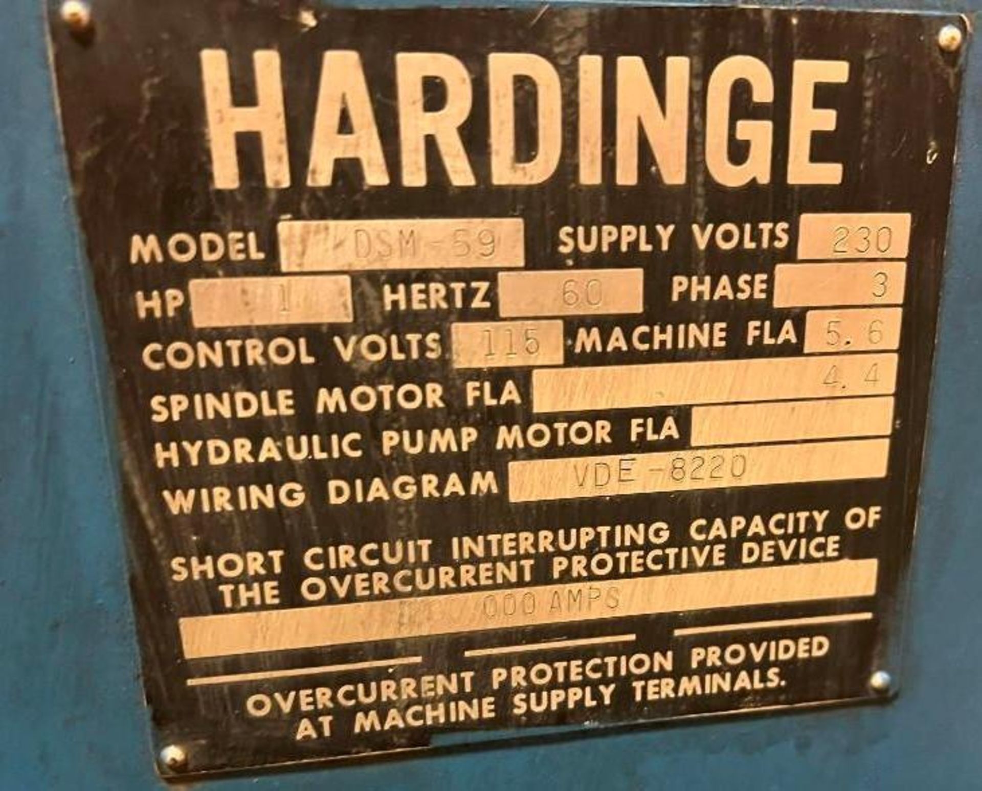 Hardinge DSM-50 Manual Lathe - Image 10 of 10