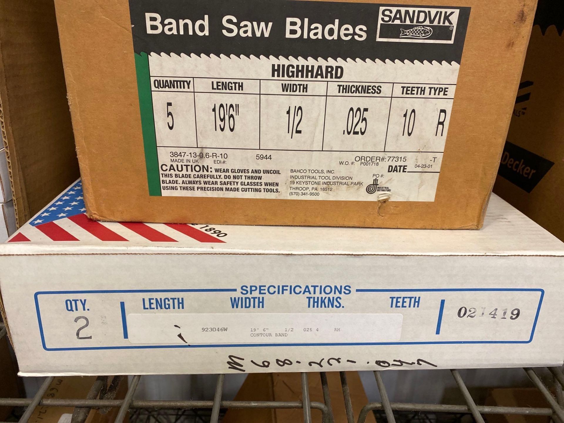 Lot of (10) NEW Sandvik Band saw blades, 19’6x1/2x.025x10R - Image 3 of 4