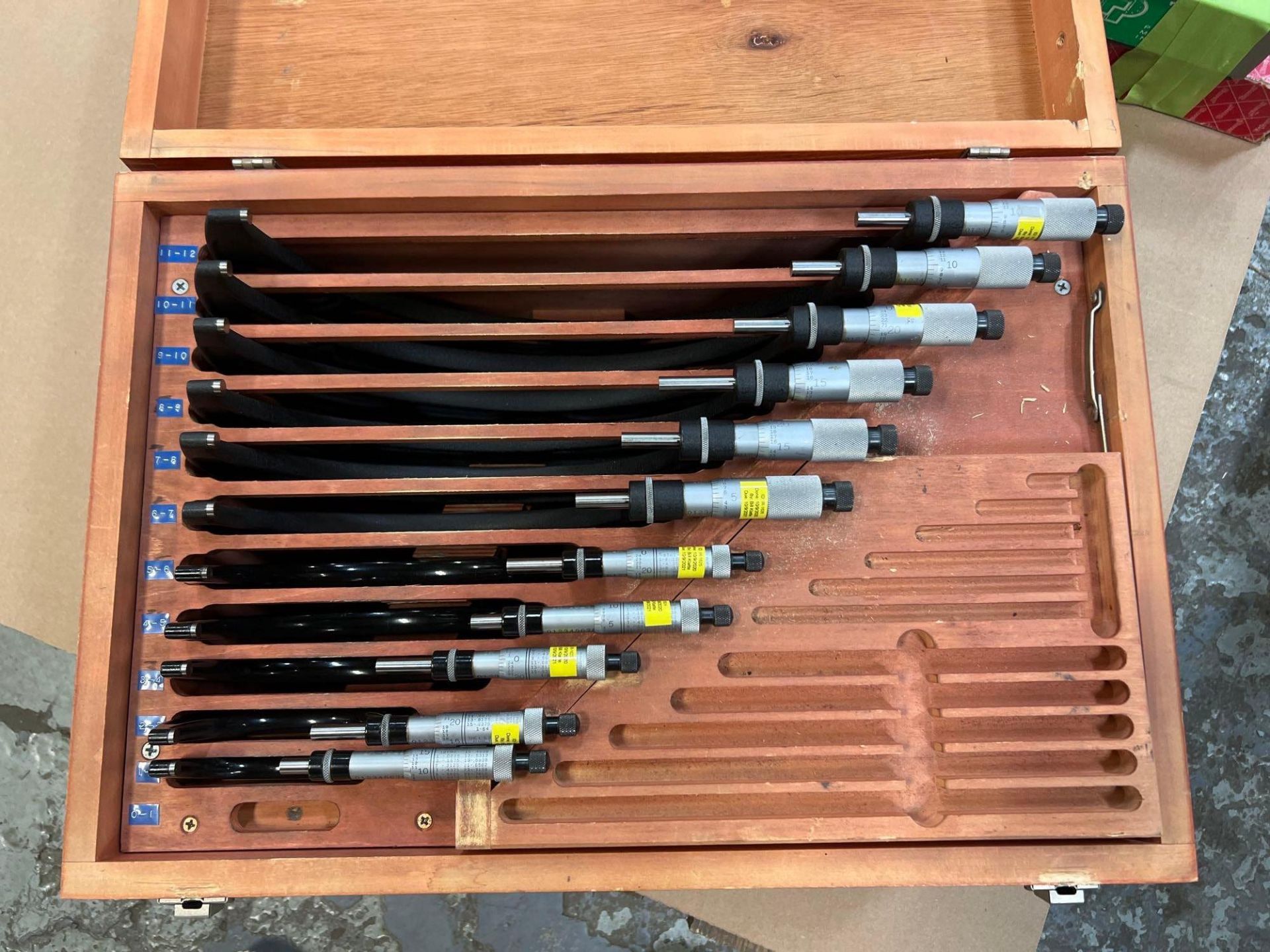 Starrett Outside Micrometers Wooden Case