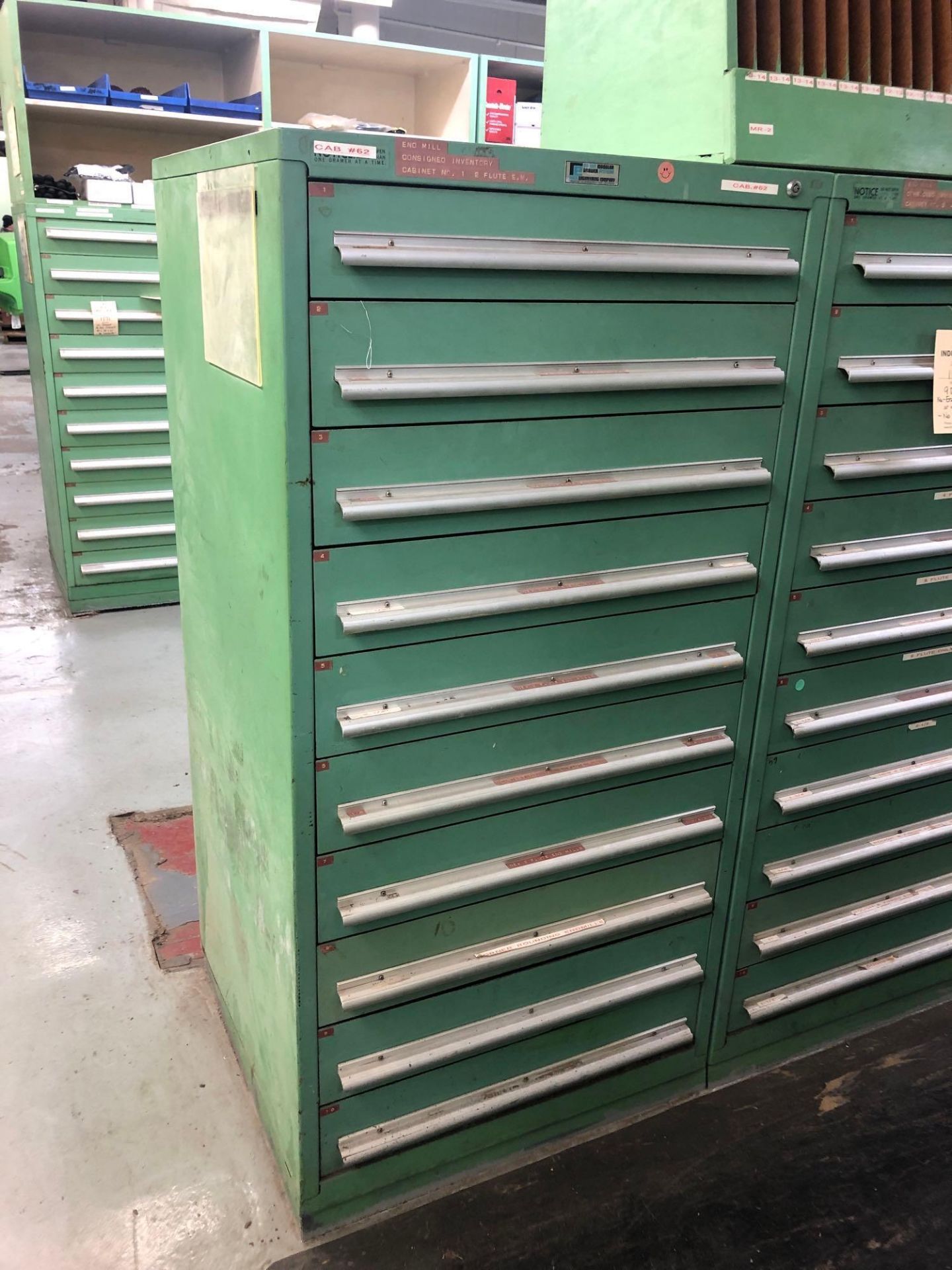 10 Drawer Nu-Era Cabinet, 30" X 28" X 61" H