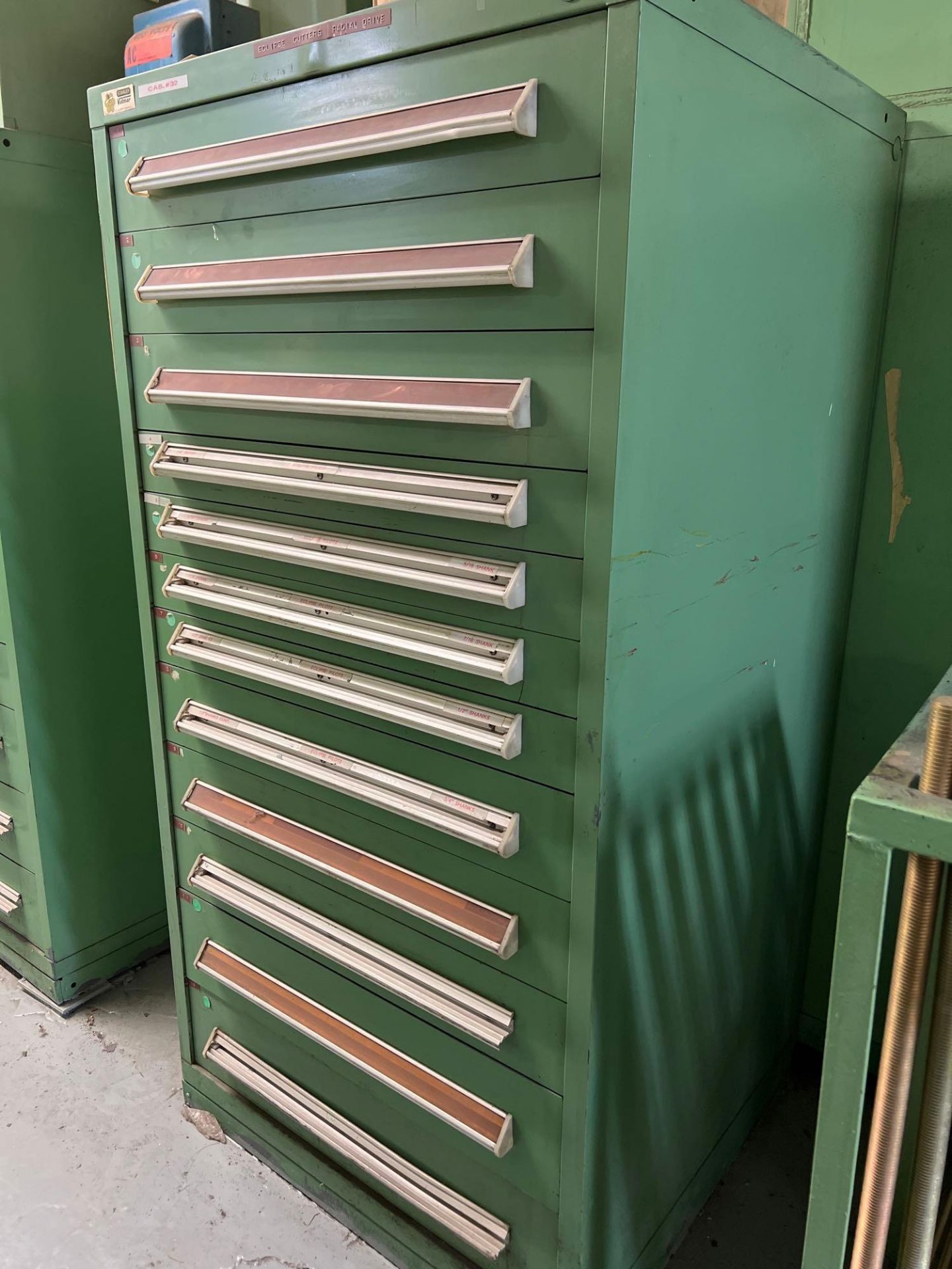 12 Drawer Stanley Vidmar Cabinet, 30" x 28" x 60" H,