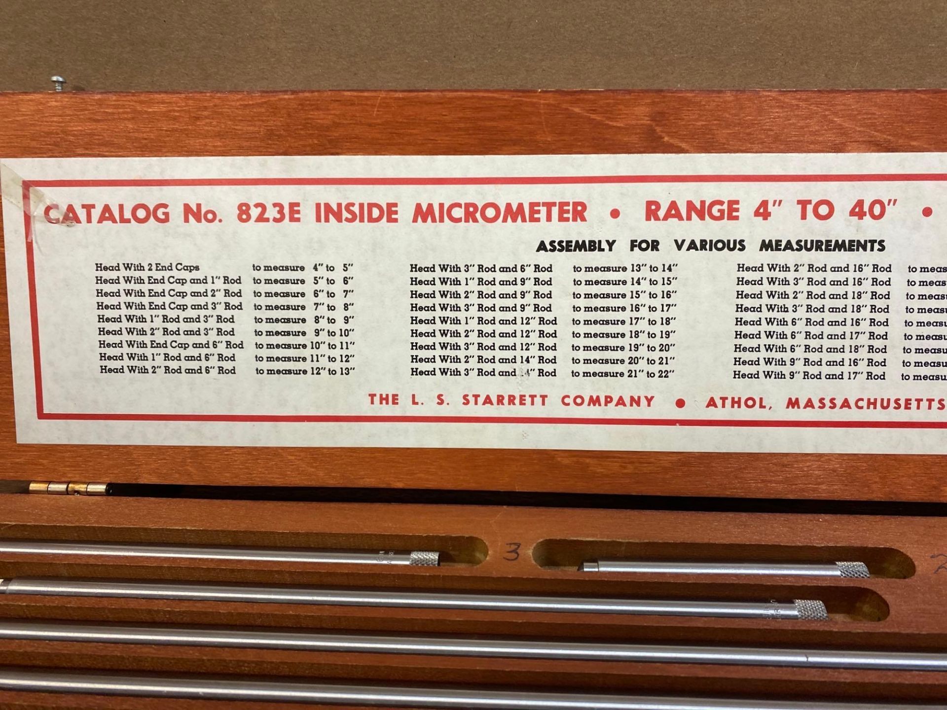 Lot of (4) Starrett Inside Diameter Micrometers - Image 5 of 22