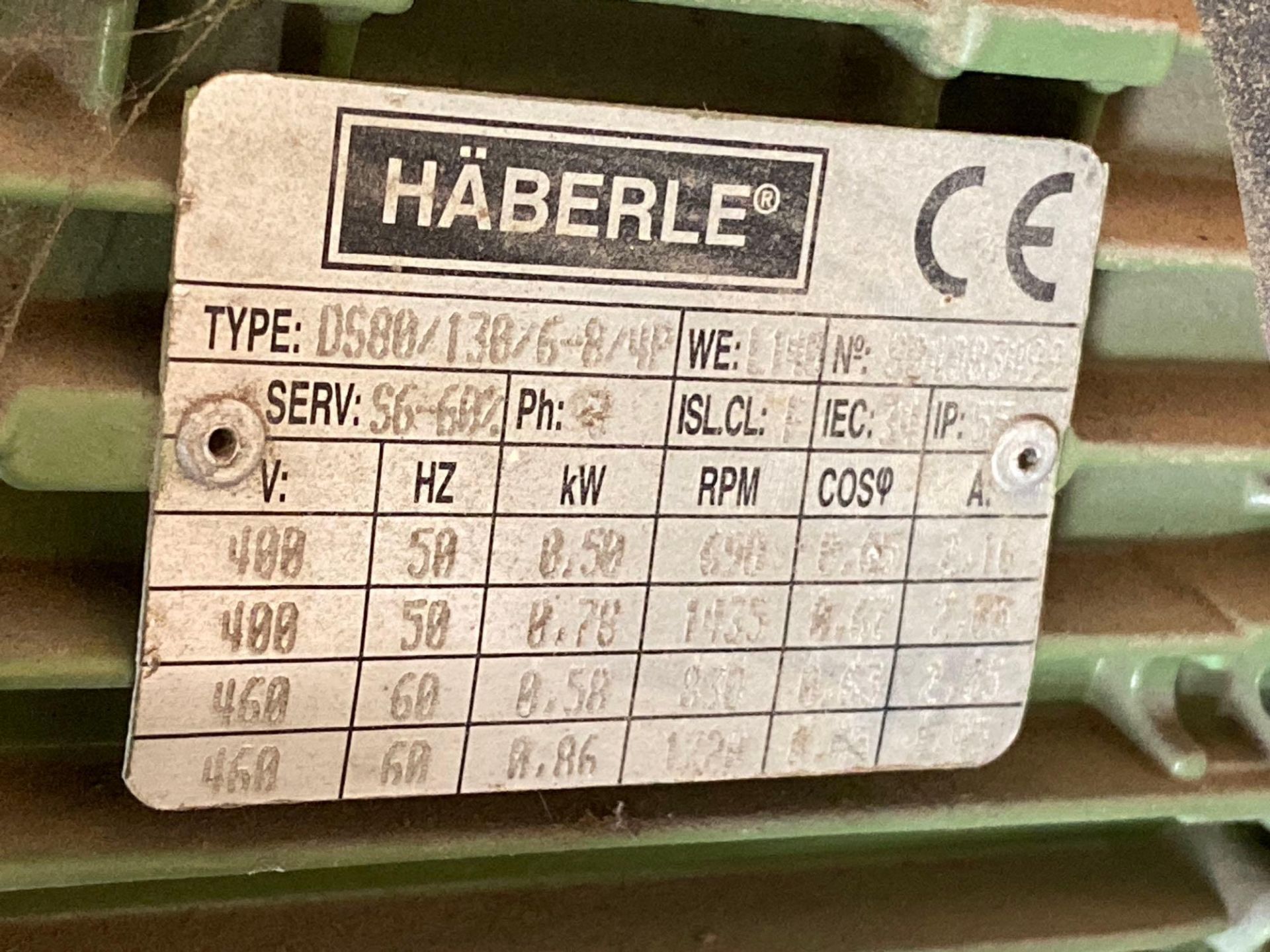 10” Haberle Cold Cut-off Saw, H250/A, 830/1700 RPM, 460V - Image 7 of 10