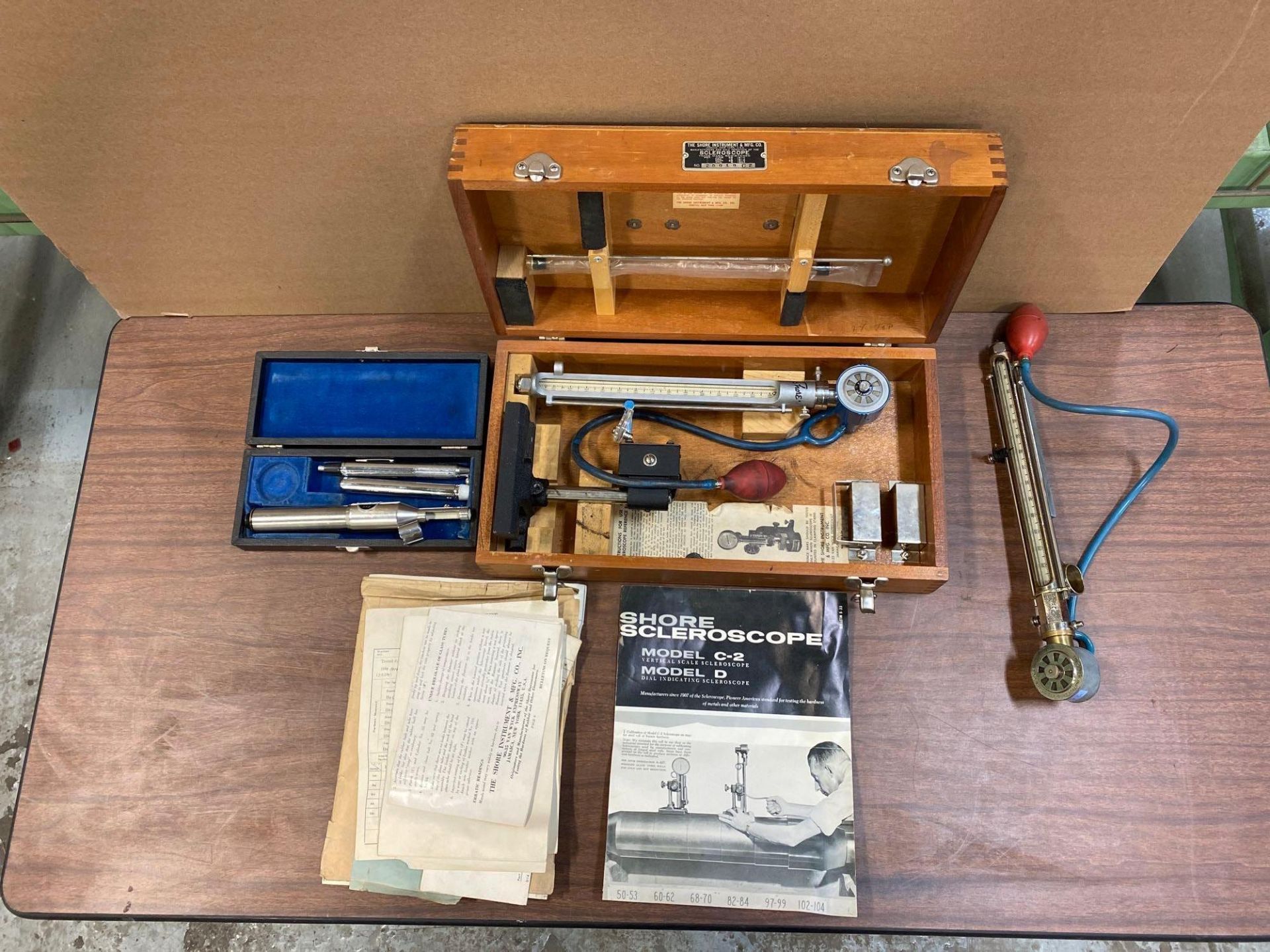 The Shore Instrument & Mfg. Co. Scleroscope & King Brinell Scope