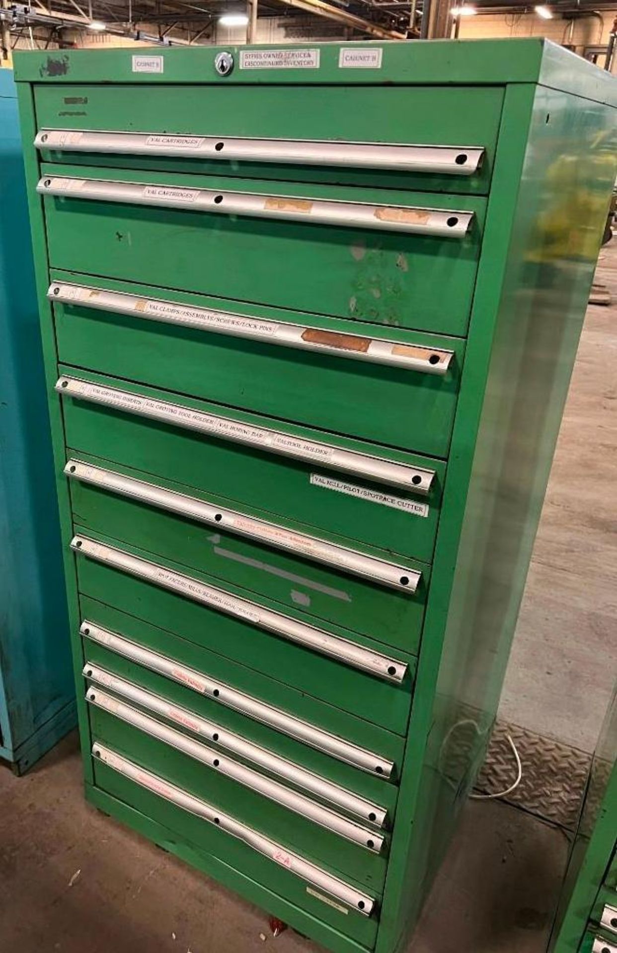 10-Drawer Stanley Vidmar Tool Cabinet w/contents