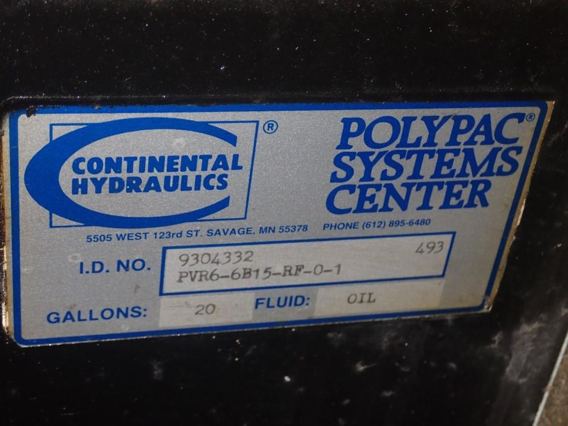 Continental Hydraulics 20 Gallon Hydraulic Unit - Image 5 of 5