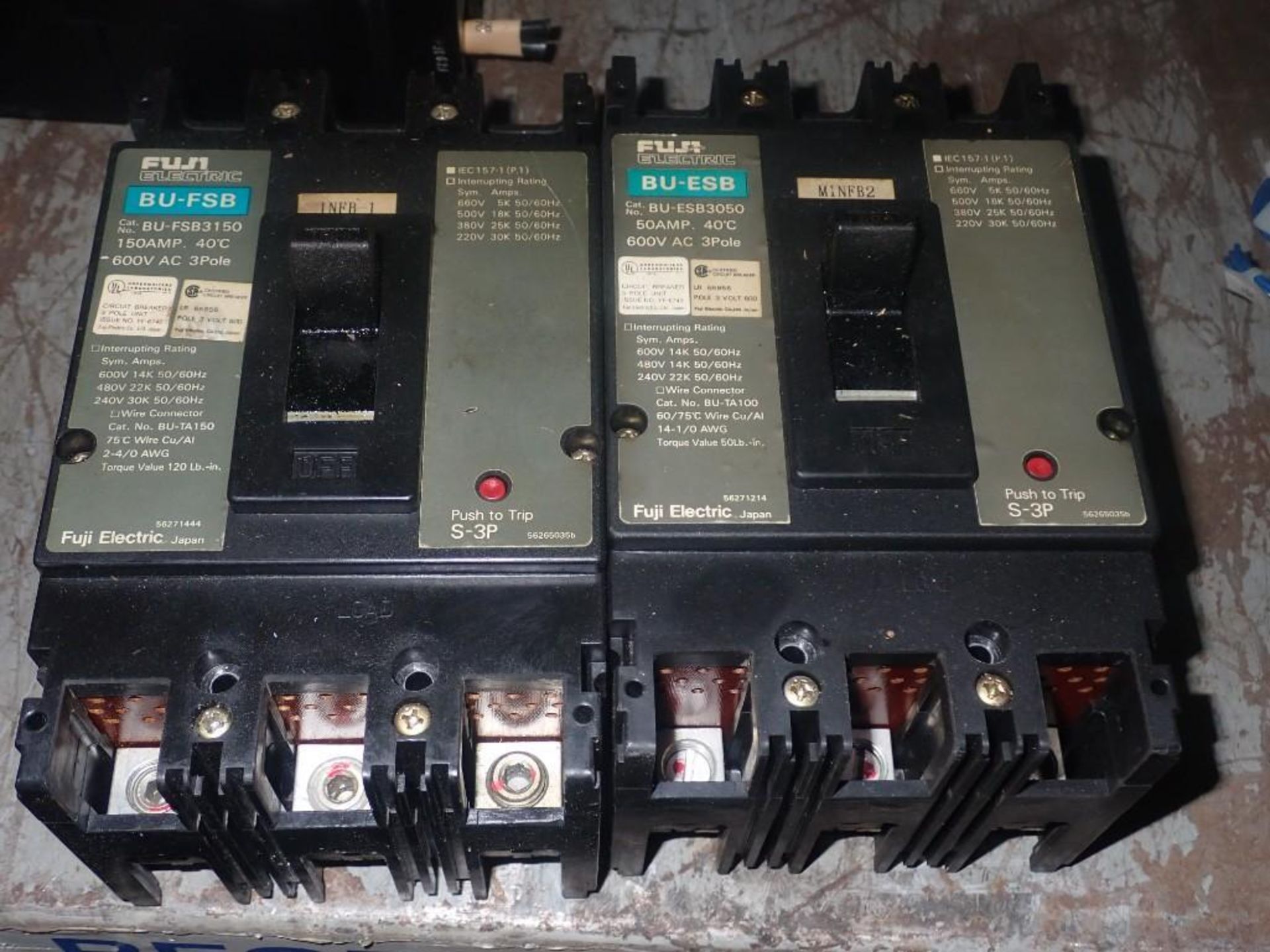 Lot of (4) Fuji Circuit Breakers - Image 2 of 3