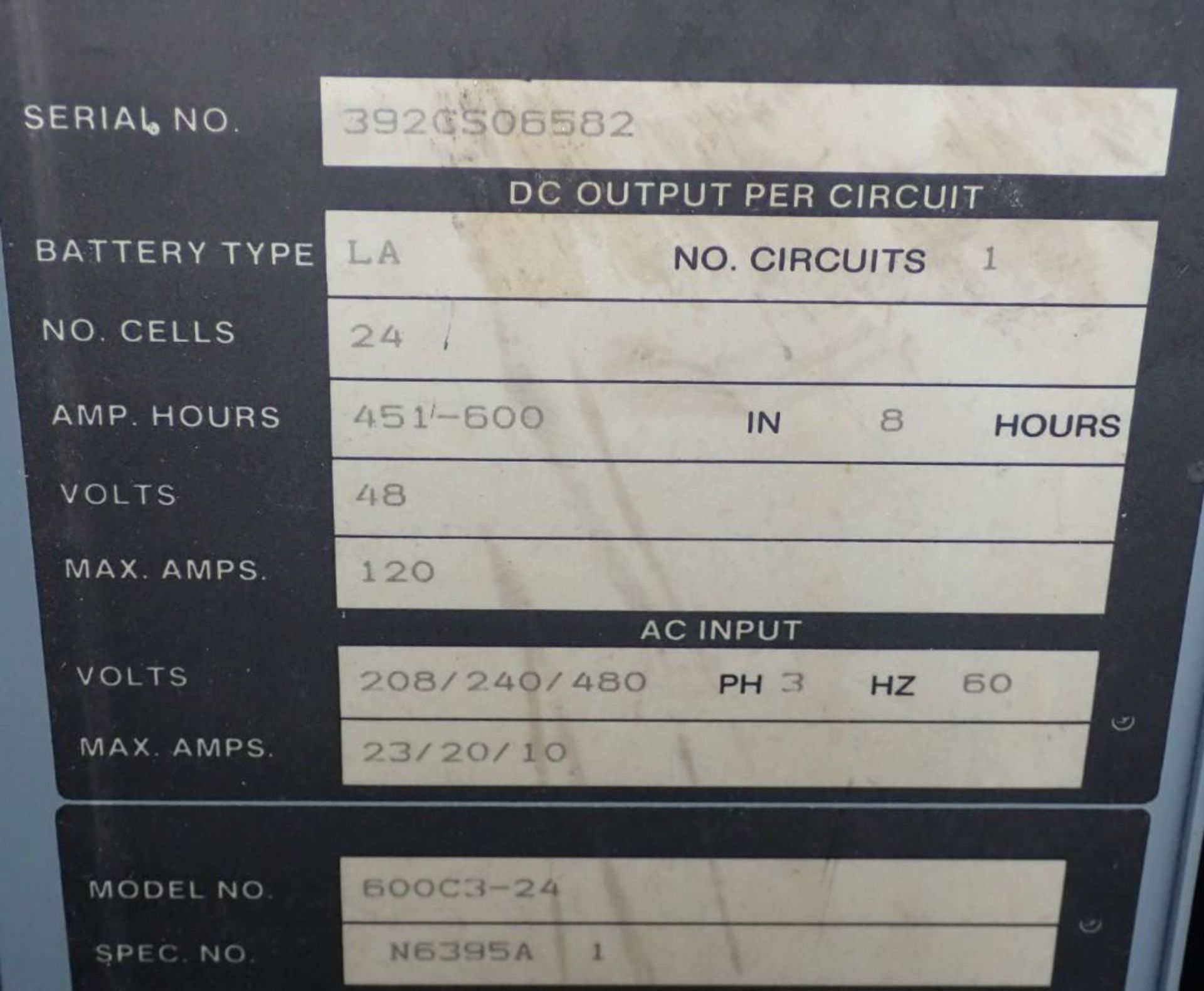 Hobart Accu Charger #600C3-24 Battery Charger - Image 7 of 7