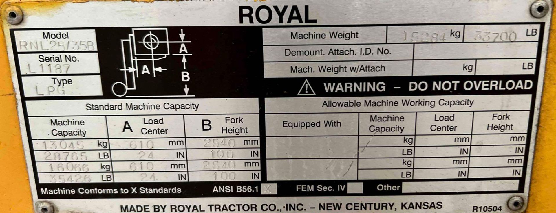 *NEW 2009* Royal 25/35 Rig-N-Lift Forklift - Image 13 of 14