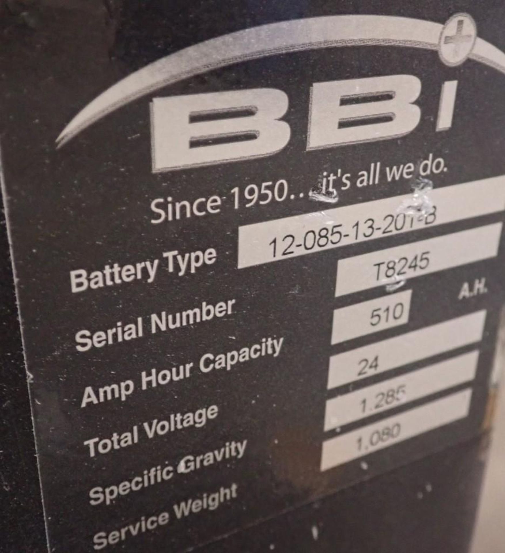 BBi #12-085-13 Forklift Battery - Image 4 of 5