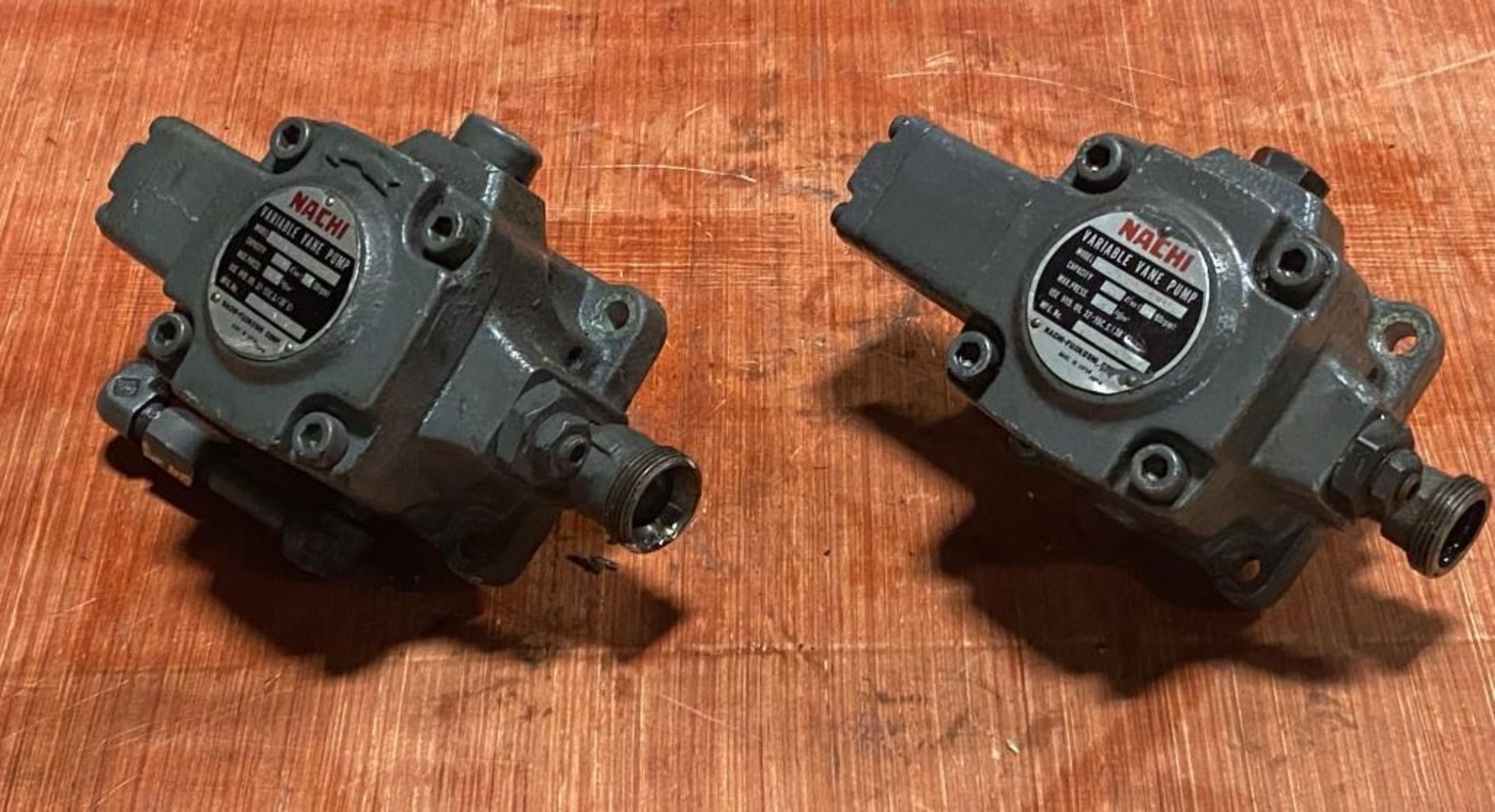 Lot of (2) Nachi #VDR-1B-1A2-C-U21 & #VDR-1B-1A3-1146G Variable Vane Pumps