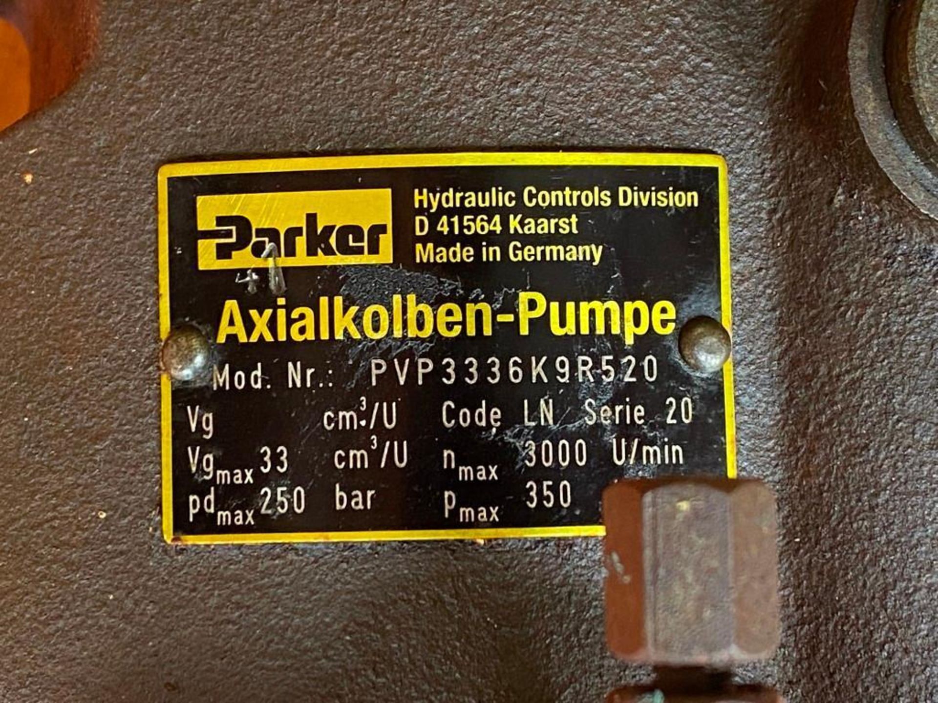 Parker #PVP3336K9R520 Hydraulic Pump - Image 3 of 3