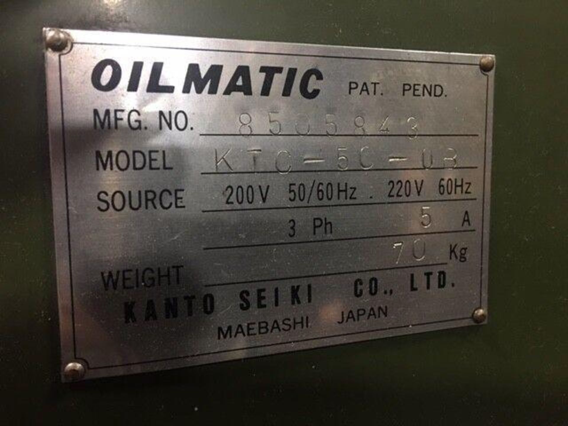 Oilmatic #KTC-5C-0B Oil Temperature Regulator - Image 5 of 5