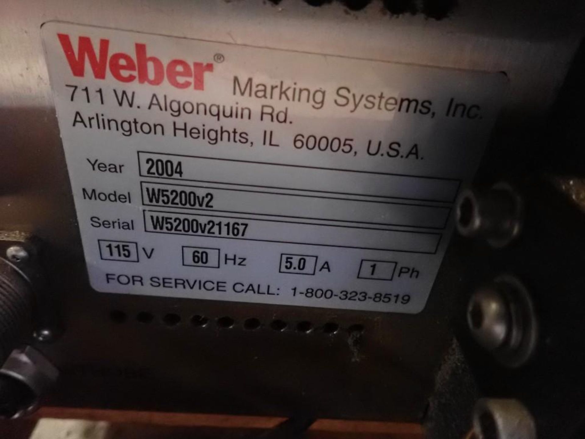 LOT OF (2) Weber #W5200v2 Marking Systems - Image 5 of 9