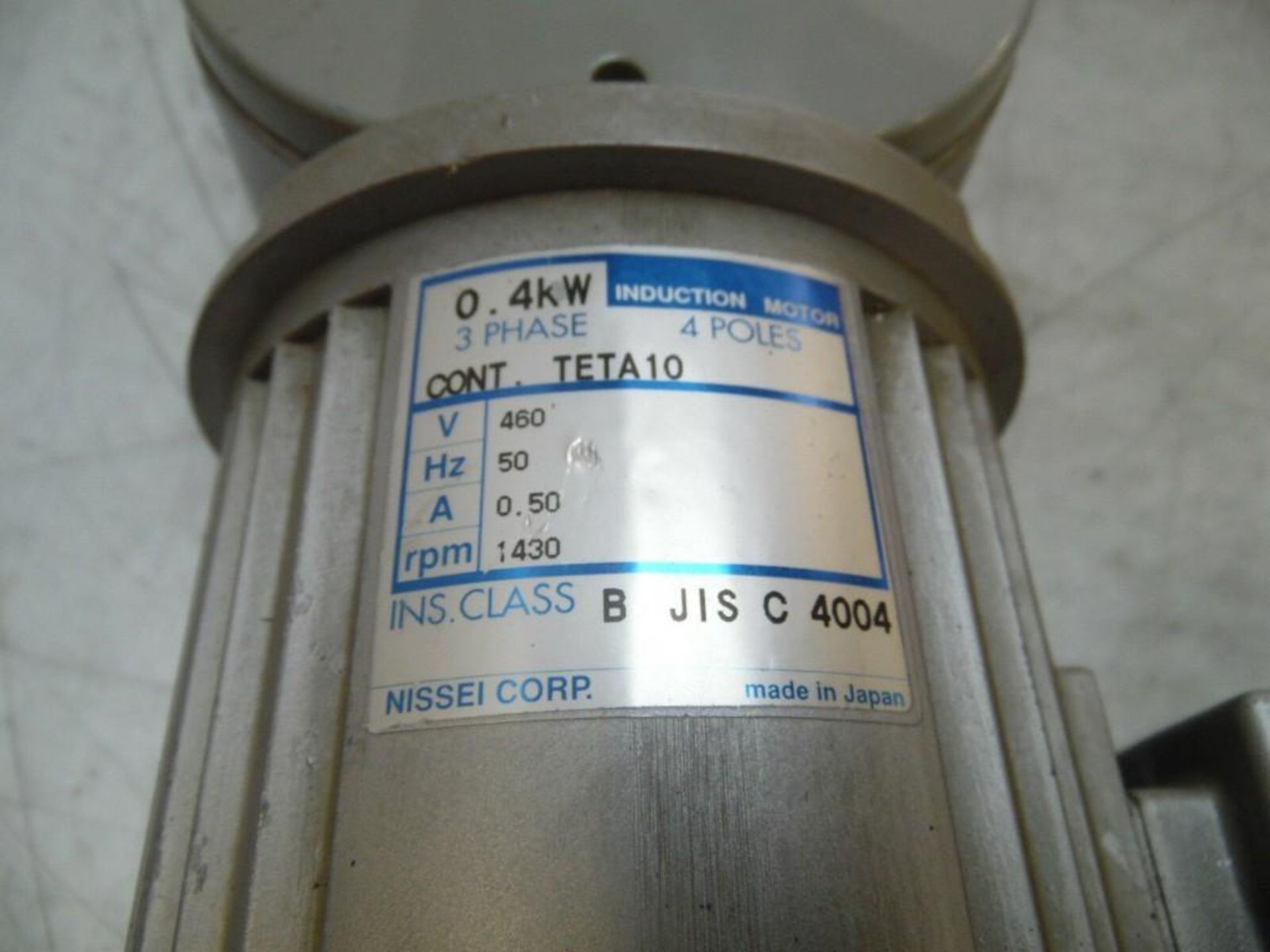 Lot of (2) GTR Induction Geared Motor, FSM-30-100-T020WA, 0.4 kW, Ratio 1:100 - Image 2 of 4