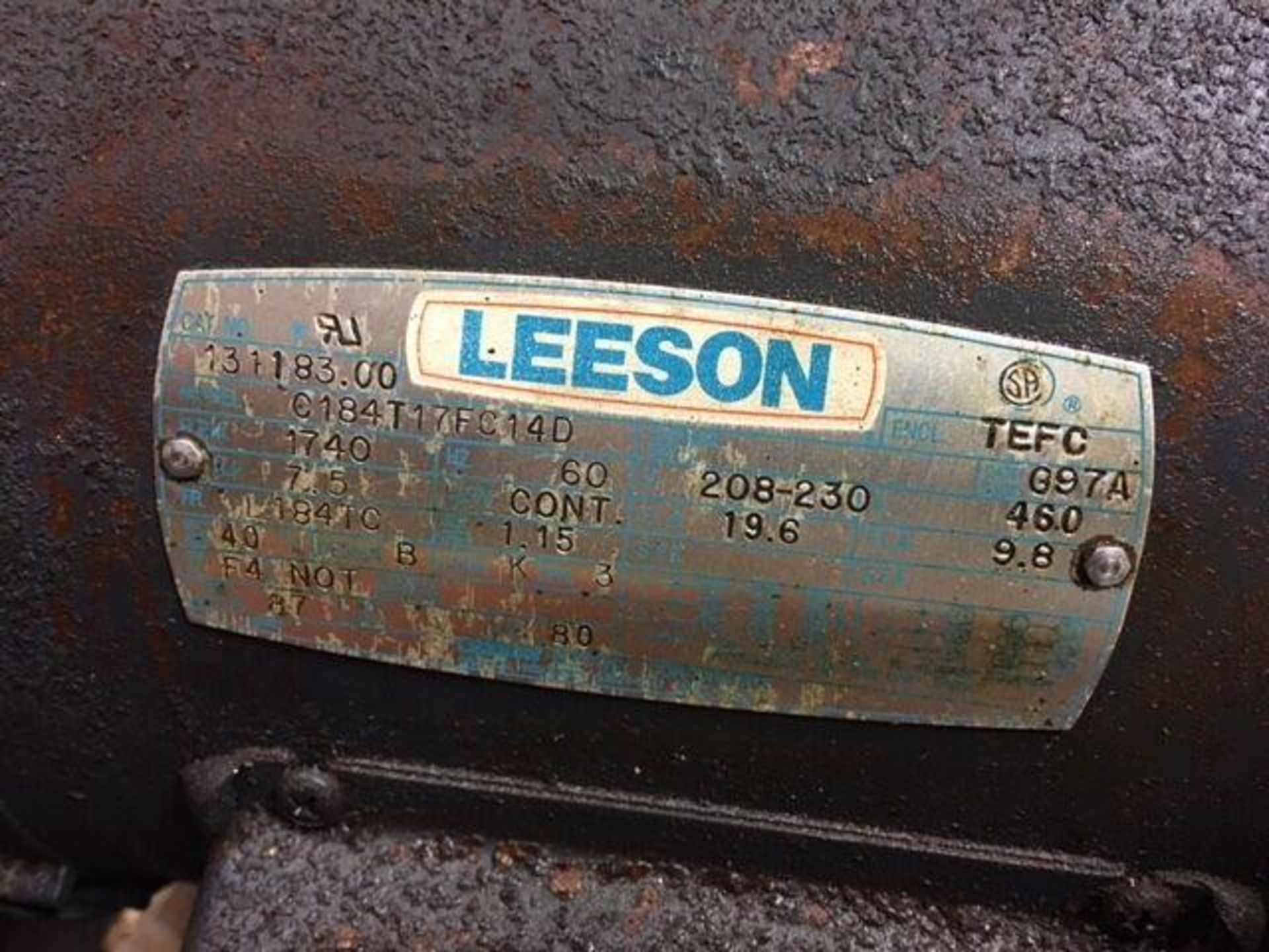 Leeson AC Motor w/ Falk Ultramite - Image 8 of 8