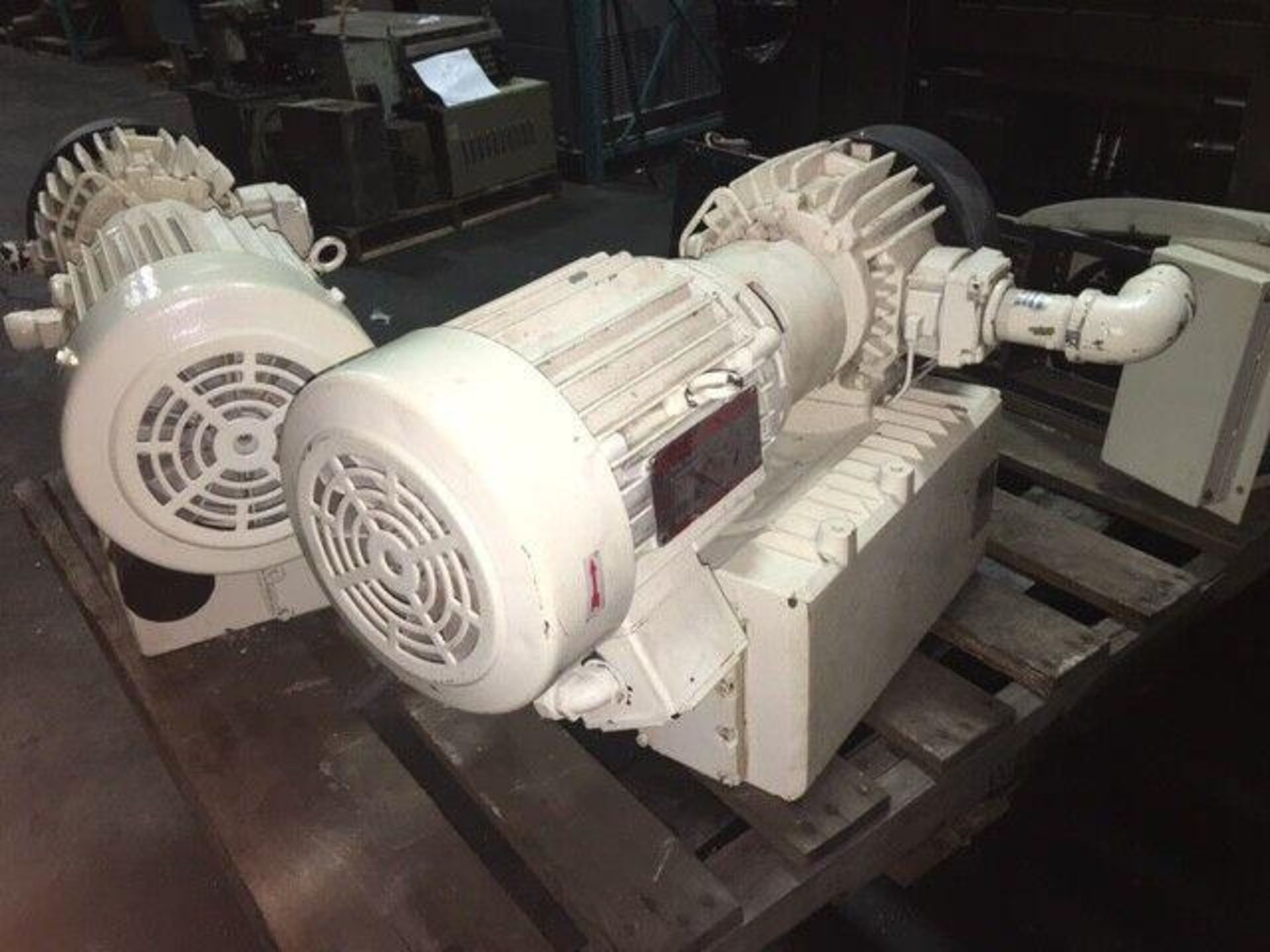 Lot of (2) Squire-Cogswell Aeros 3 HP Vacuum Pumps w/Motors, Model S3 - Image 4 of 8