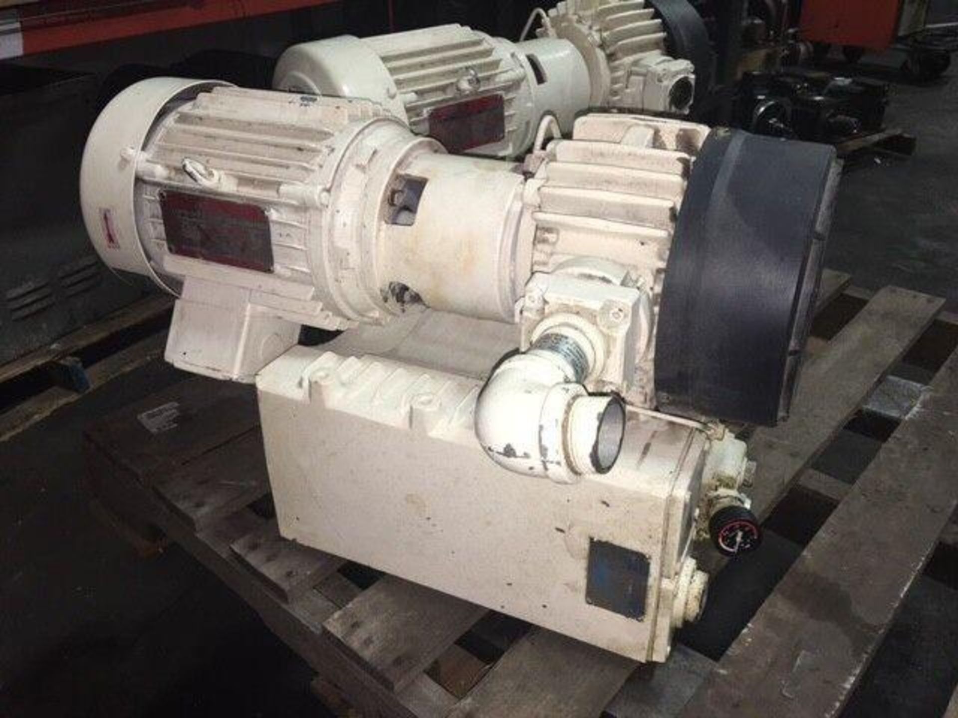 Lot of (2) Squire-Cogswell Aeros 3 HP Vacuum Pumps w/Motors, Model S3 - Image 2 of 8
