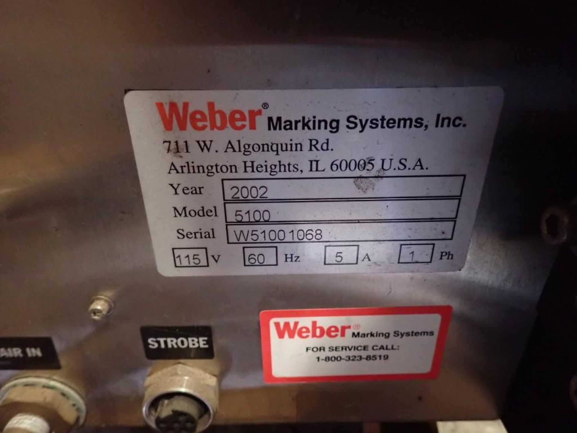 LOT OF (2) Weber #W5200v2 Marking Systems - Image 9 of 9