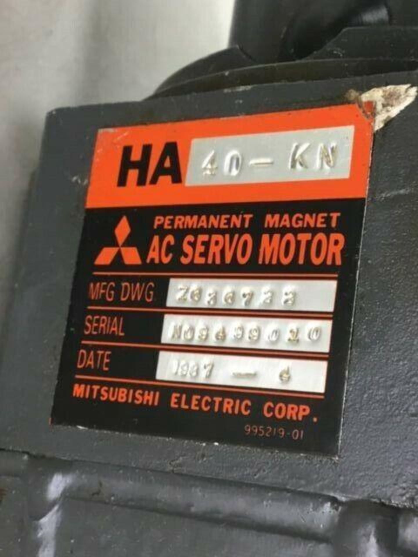 Lot of (2) Mitsubishi AC Servo Motor w/ Sanyo Denki Pickup Unit - Image 7 of 7