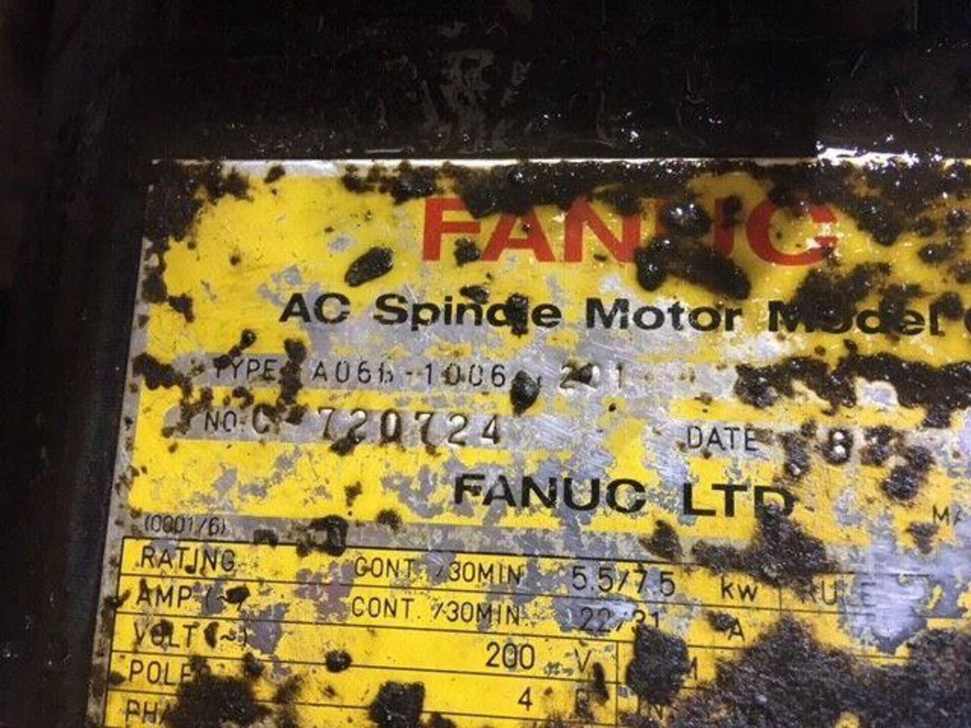 Lot of (2) Fanuc #A06B-1006-B201 Spindle Motors - Image 9 of 9