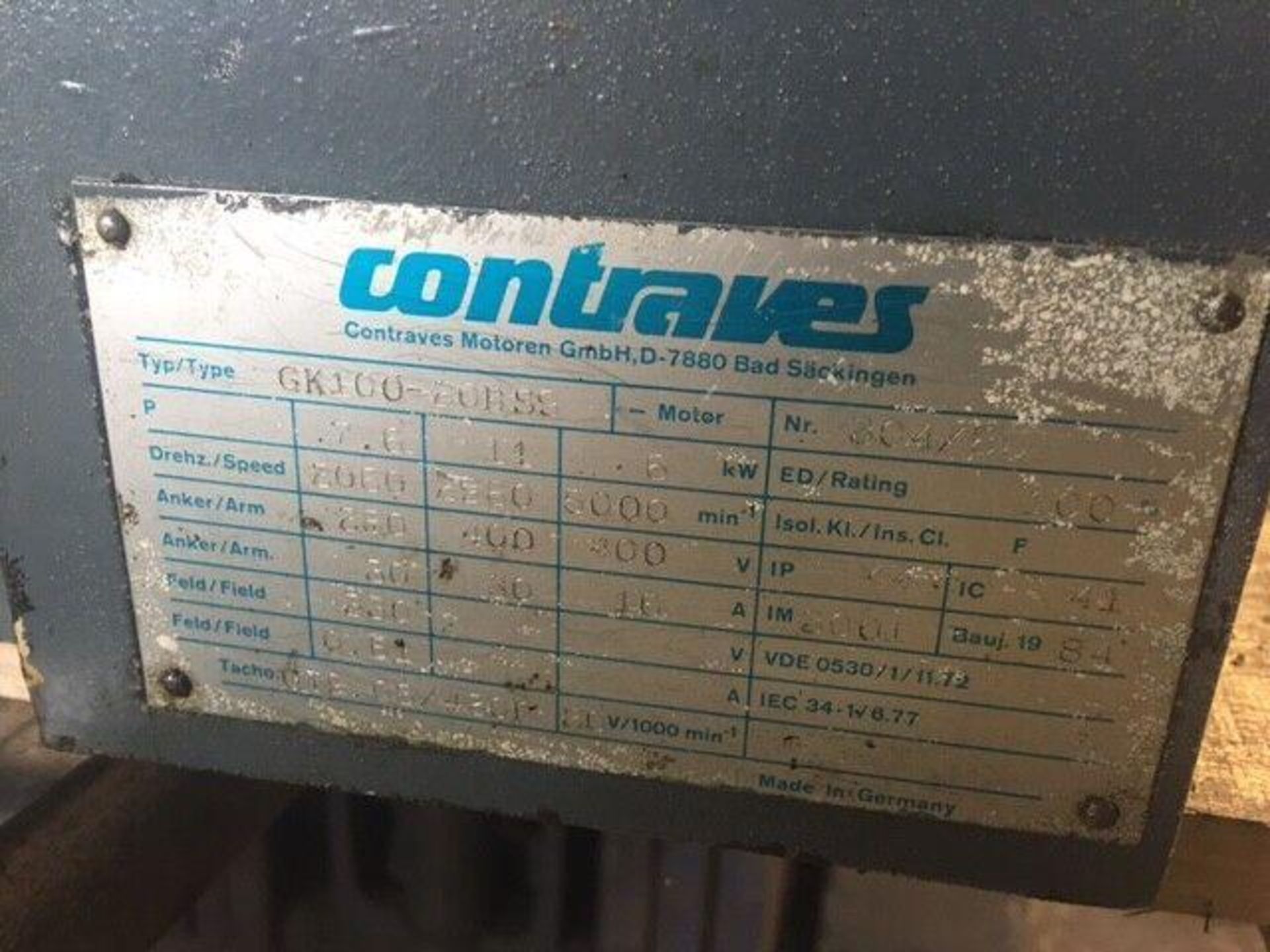 Contraves Spindle Drive Motor, GK100-20BS9, 6/11 kW, 5000 RPM - Image 4 of 5