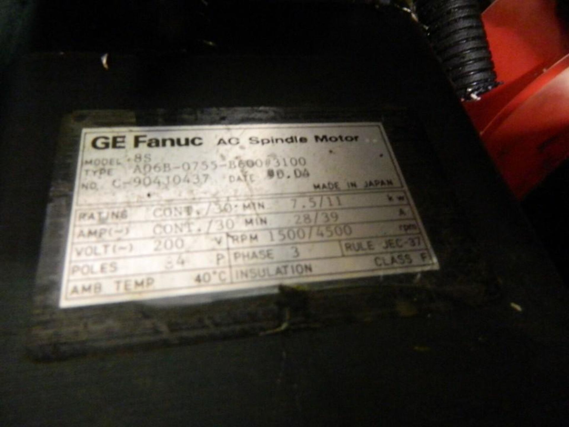 Fanuc #A06B-0755-B600 #3100 Spindle Motor - Image 5 of 5