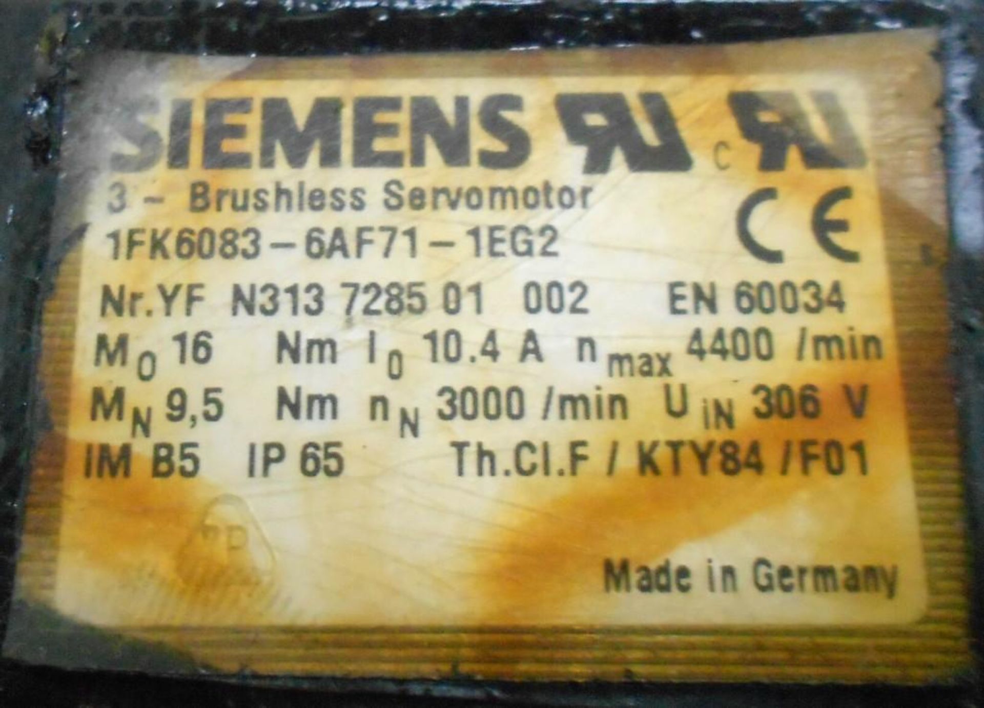 Lot of (2) Siemens Brushless Servo Motor - Image 7 of 7