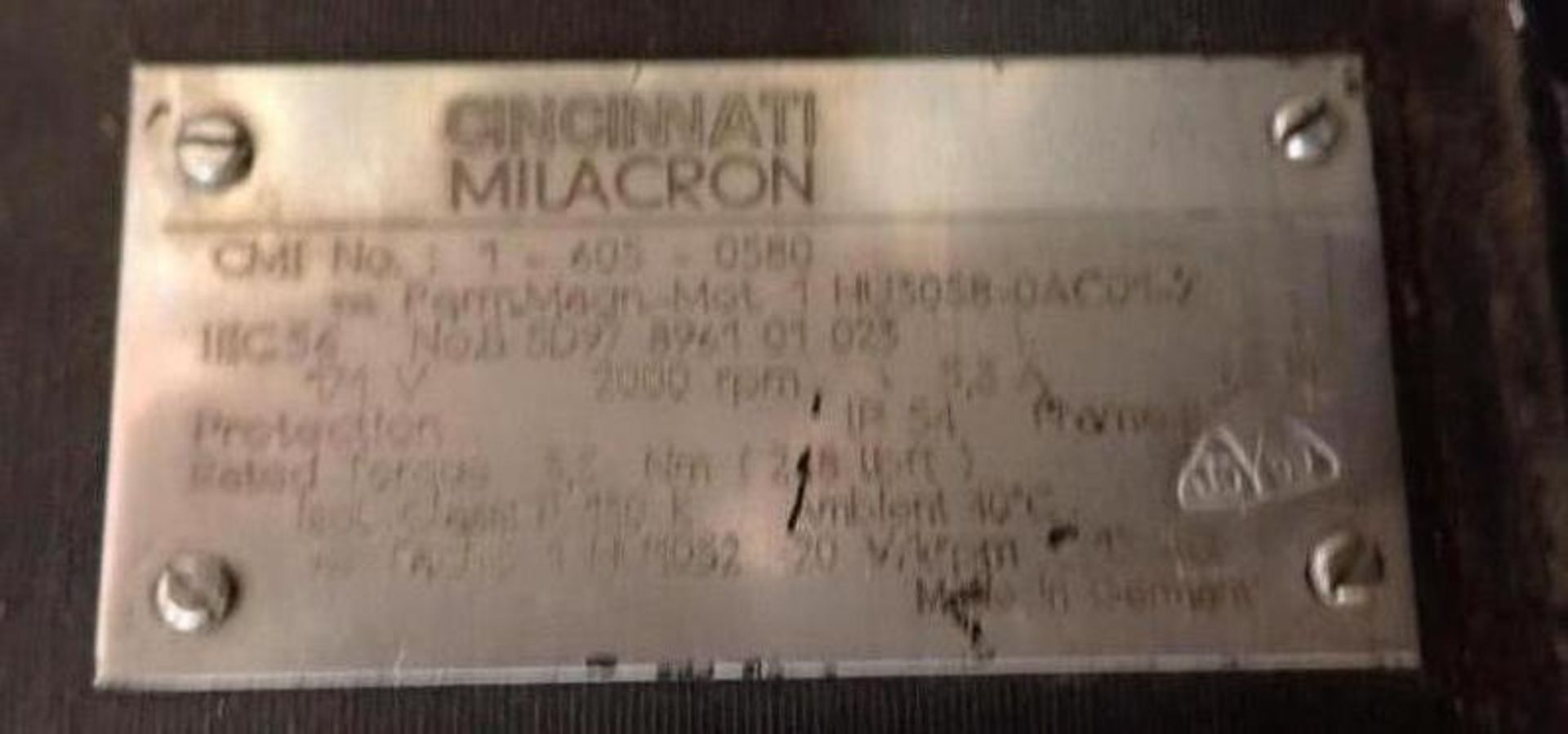 Lot of (2) Cincinnati Milacron #1 HU3058-0AC01-Z Servo Motors - Image 5 of 5