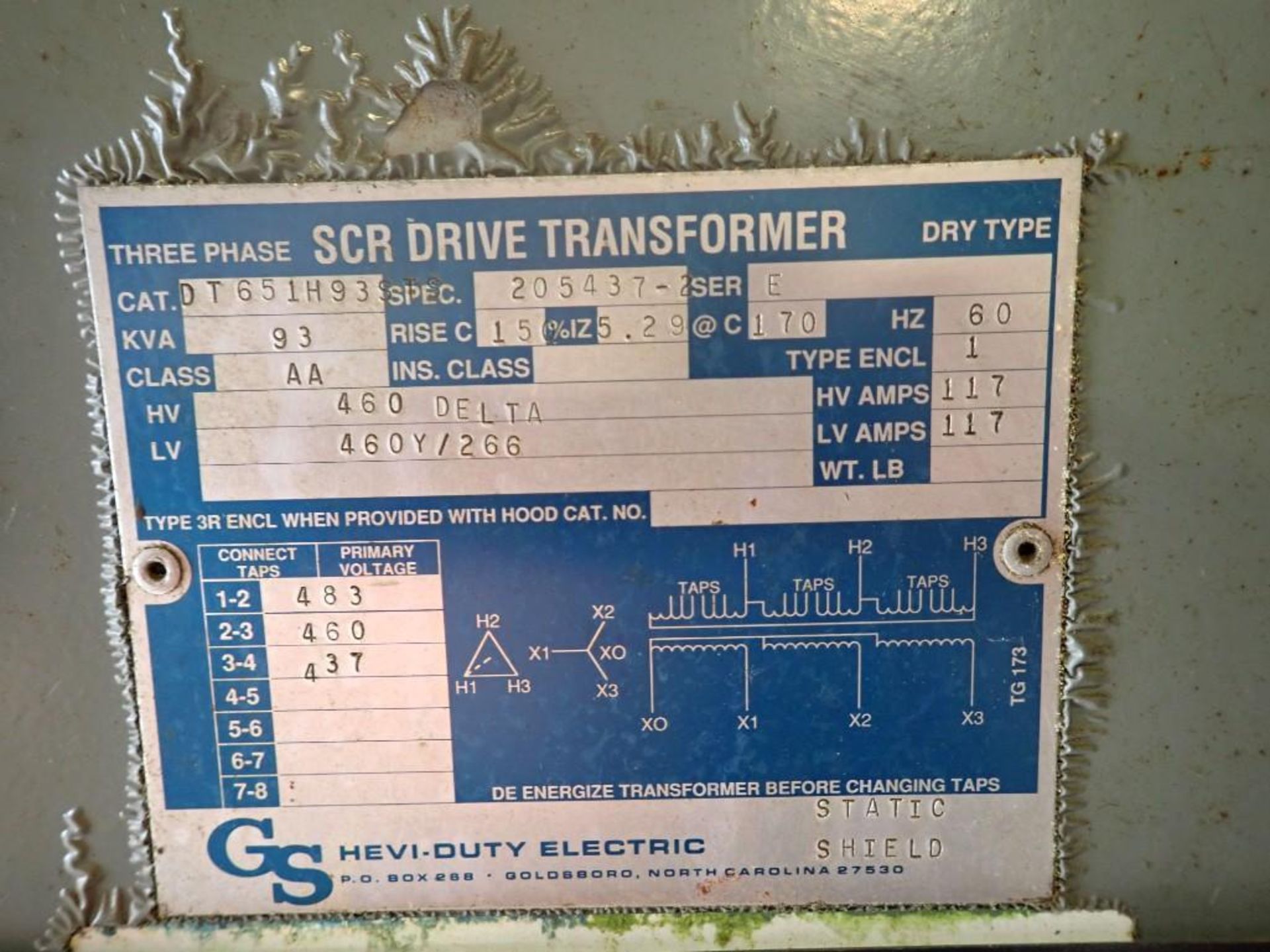 GS Hevi-Duty Electric Transformer - Image 3 of 3