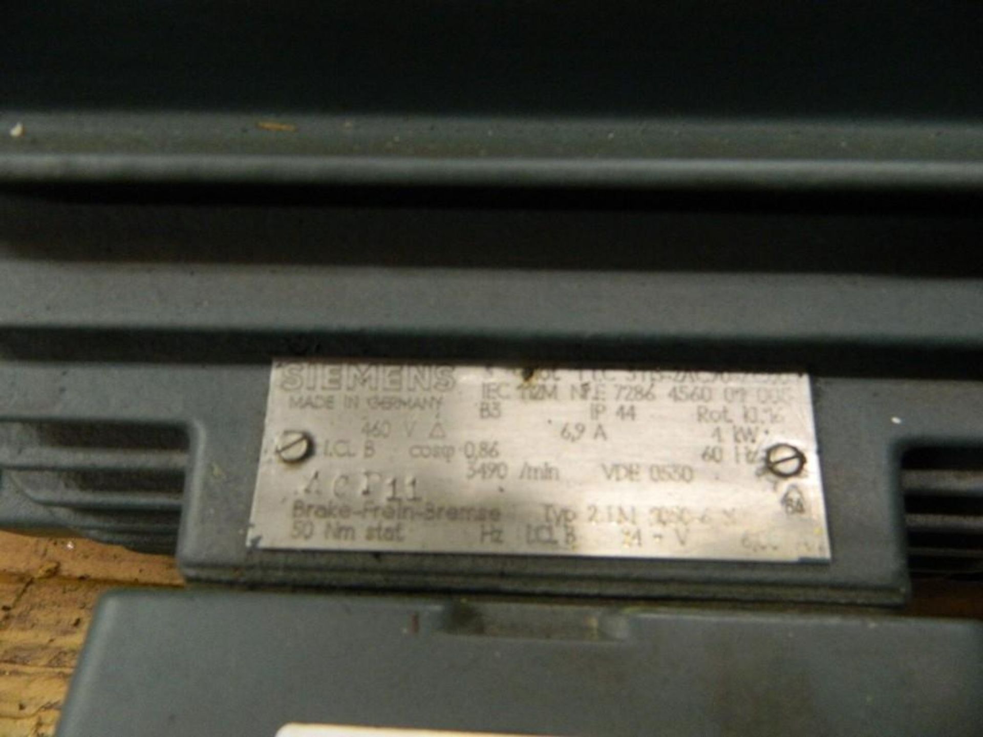 Siemens 4 kW AC Motor off of MAHO MH 600P - Image 3 of 6