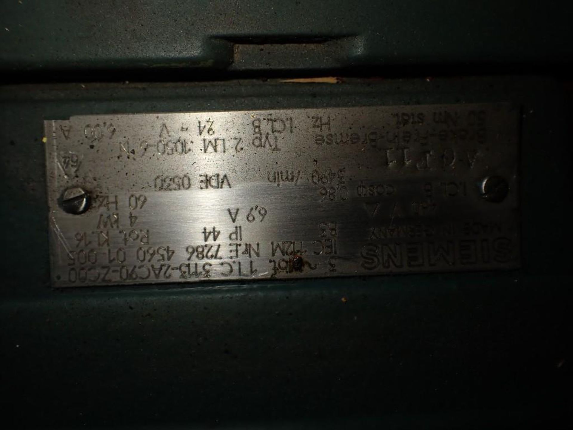 Siemens 4 kW AC Motor off of MAHO MH 600P - Image 5 of 6