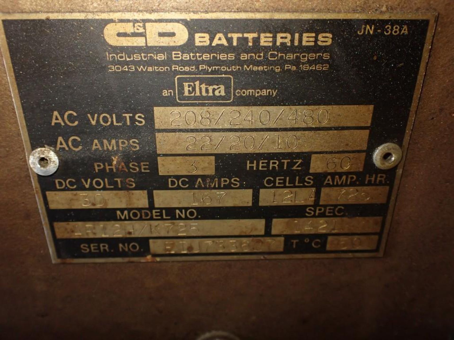 C&D Batteries Industrial Battery - Image 7 of 8