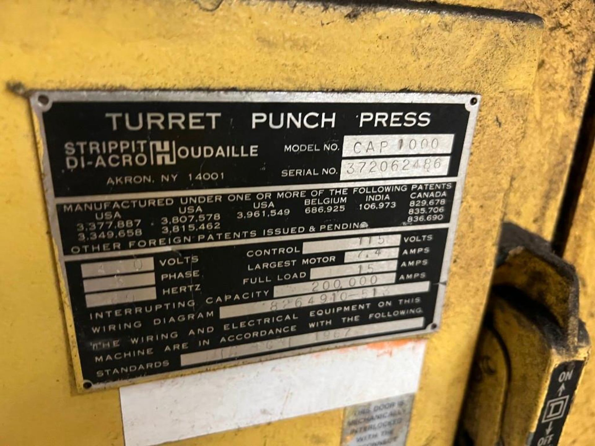 Strippit CAP1000 Turret Punch Press - Image 2 of 6