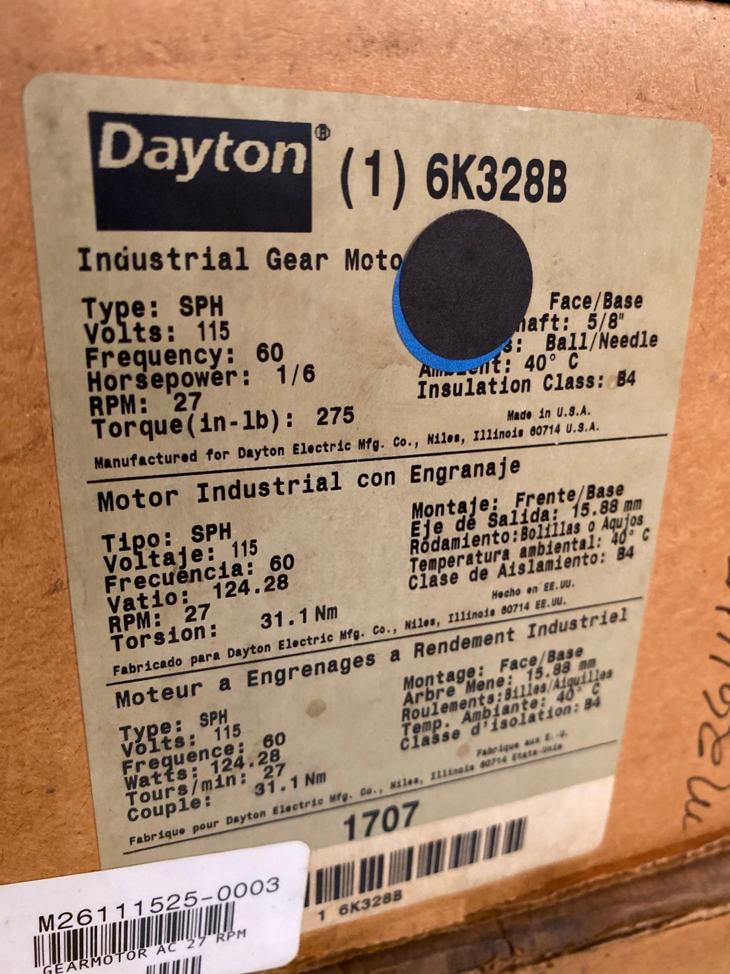 Lot of (2) NEW IN BOX Dayton Gearmotors - Image 6 of 6