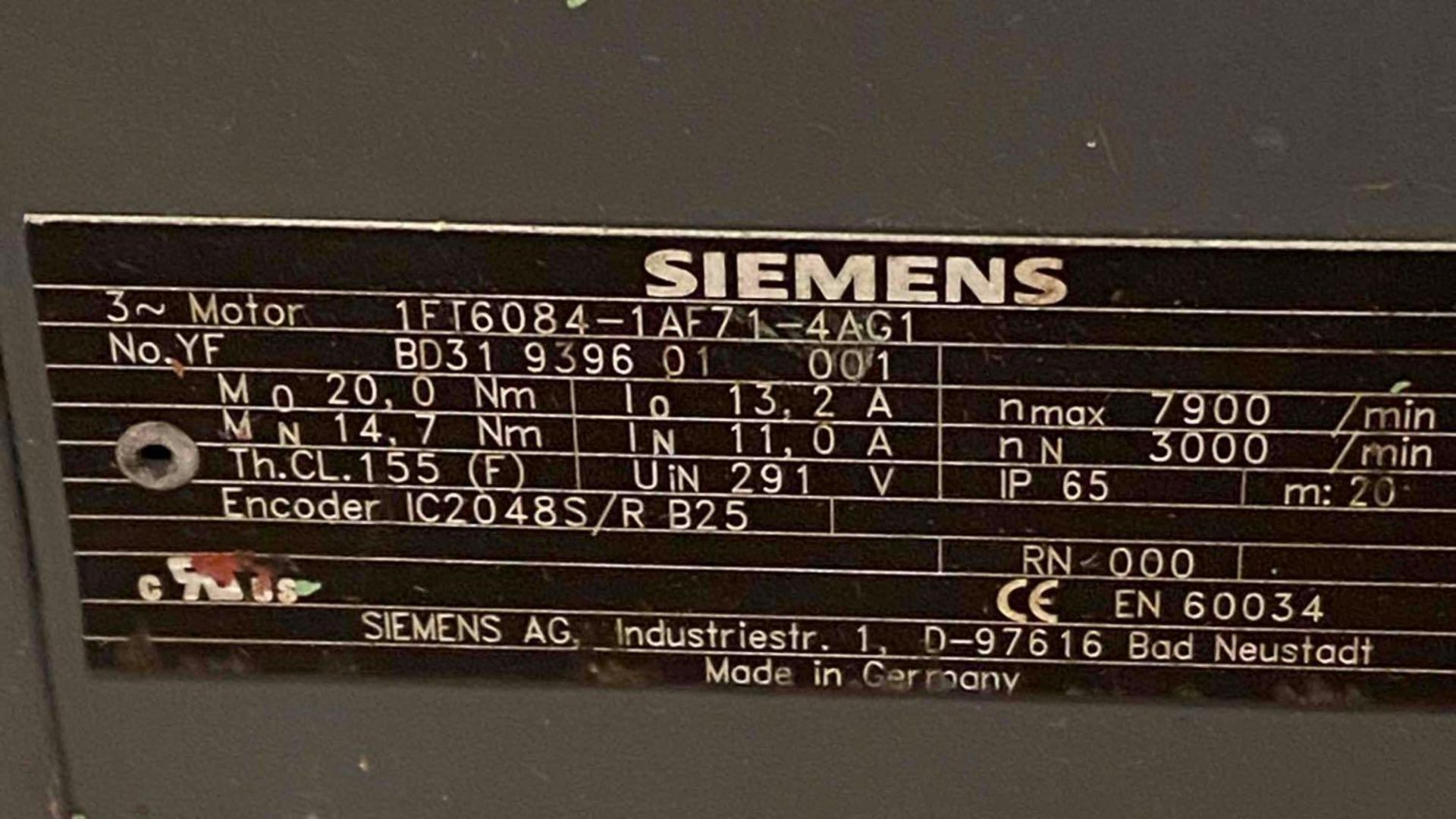 Siemens Servo Motor - Image 3 of 3