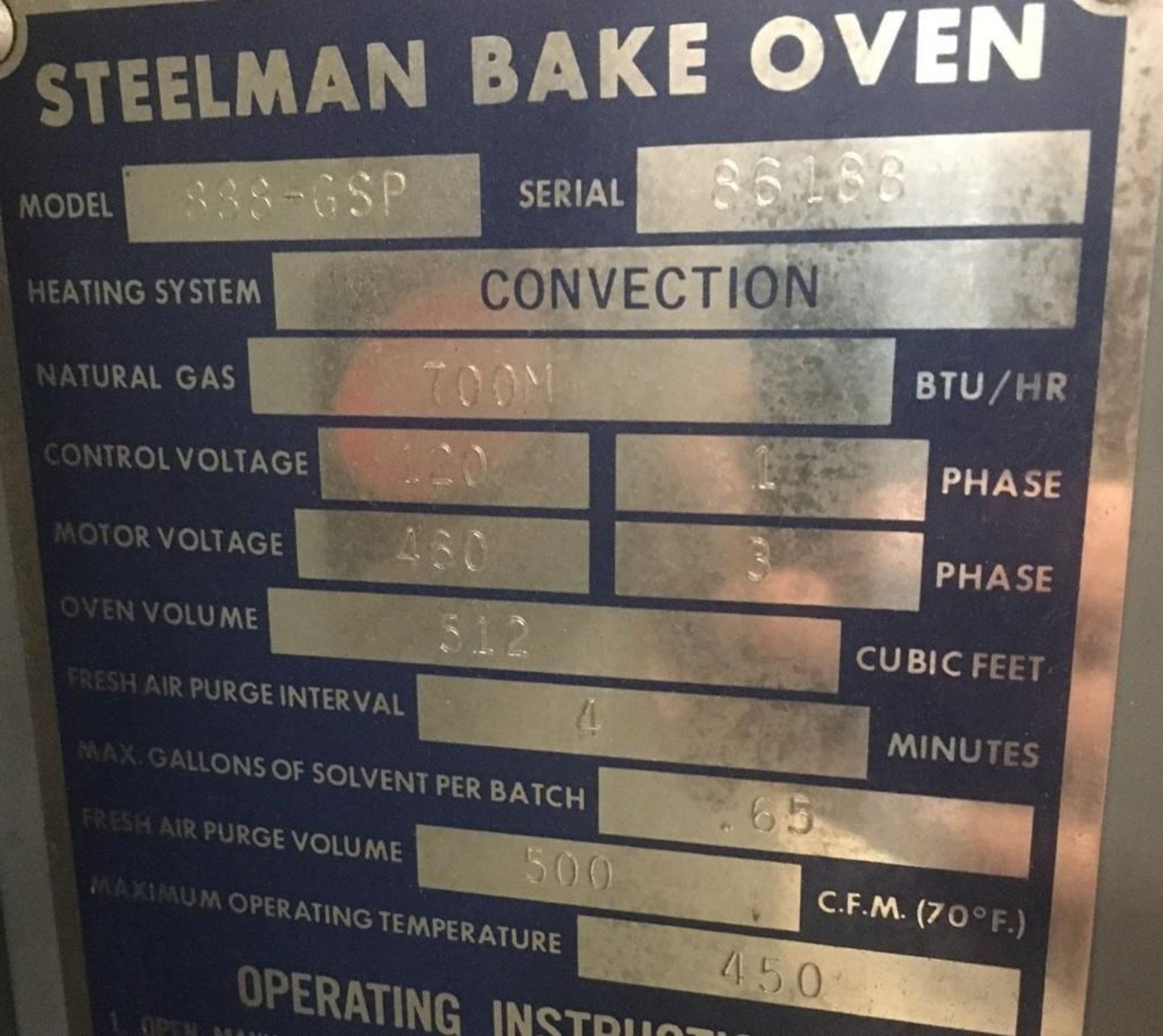 Steelman Mod#888-GSP Convection Bake Oven - Image 5 of 6