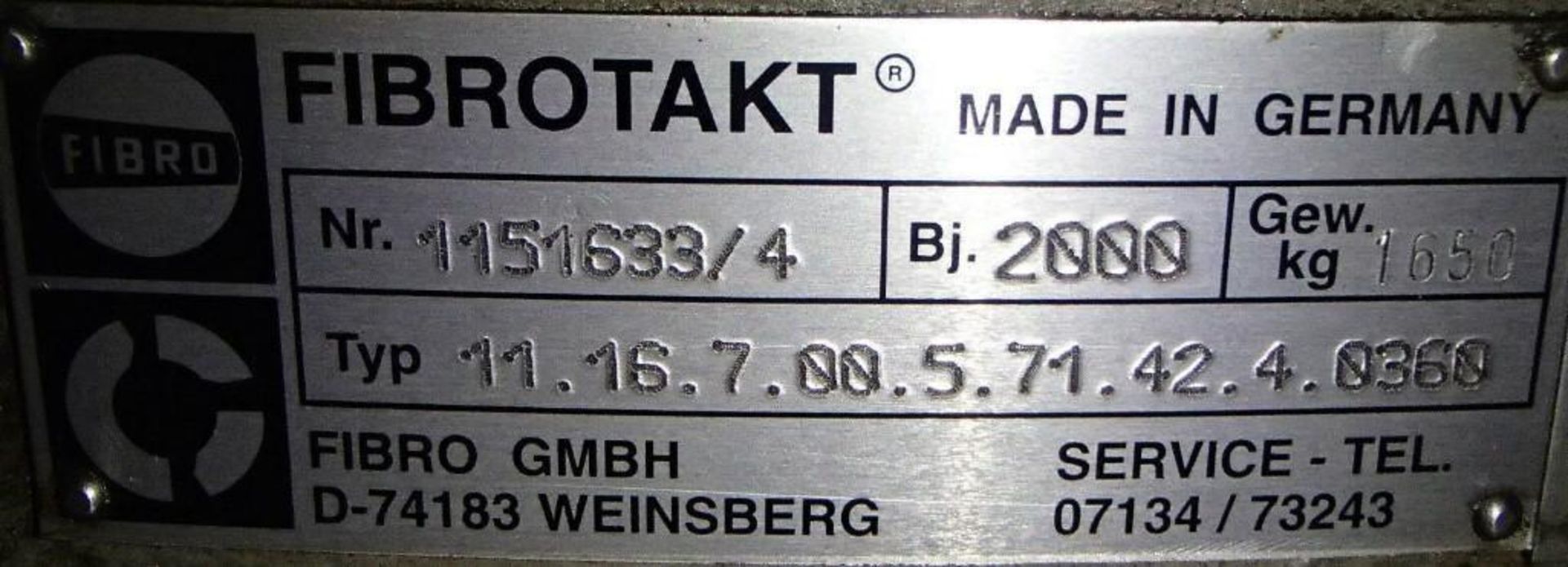55" Fibrotakt Rotary Dial Type Indexing Table - Image 7 of 7