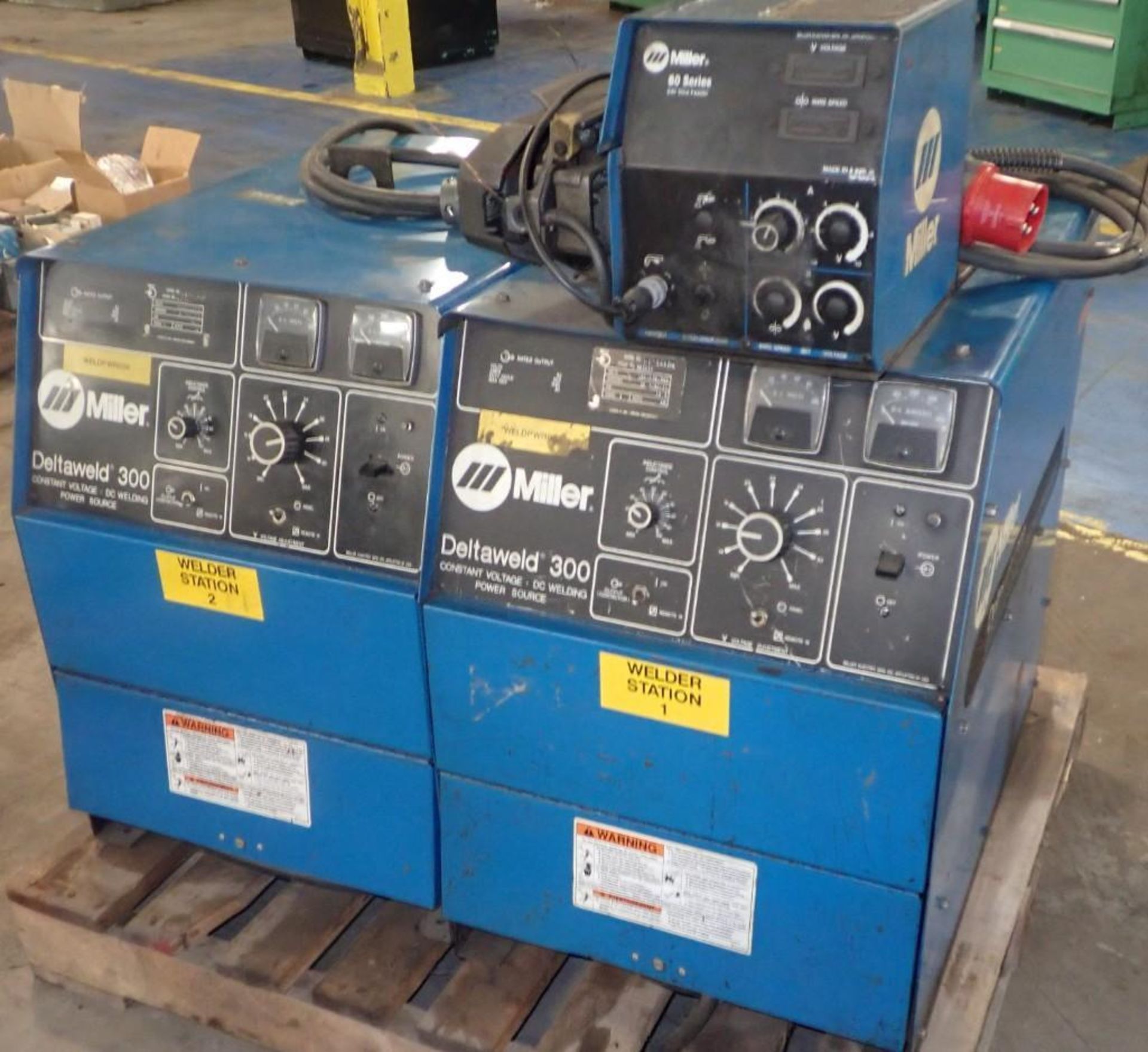 Lot of (2) Miller Deltaweld 300 Welders