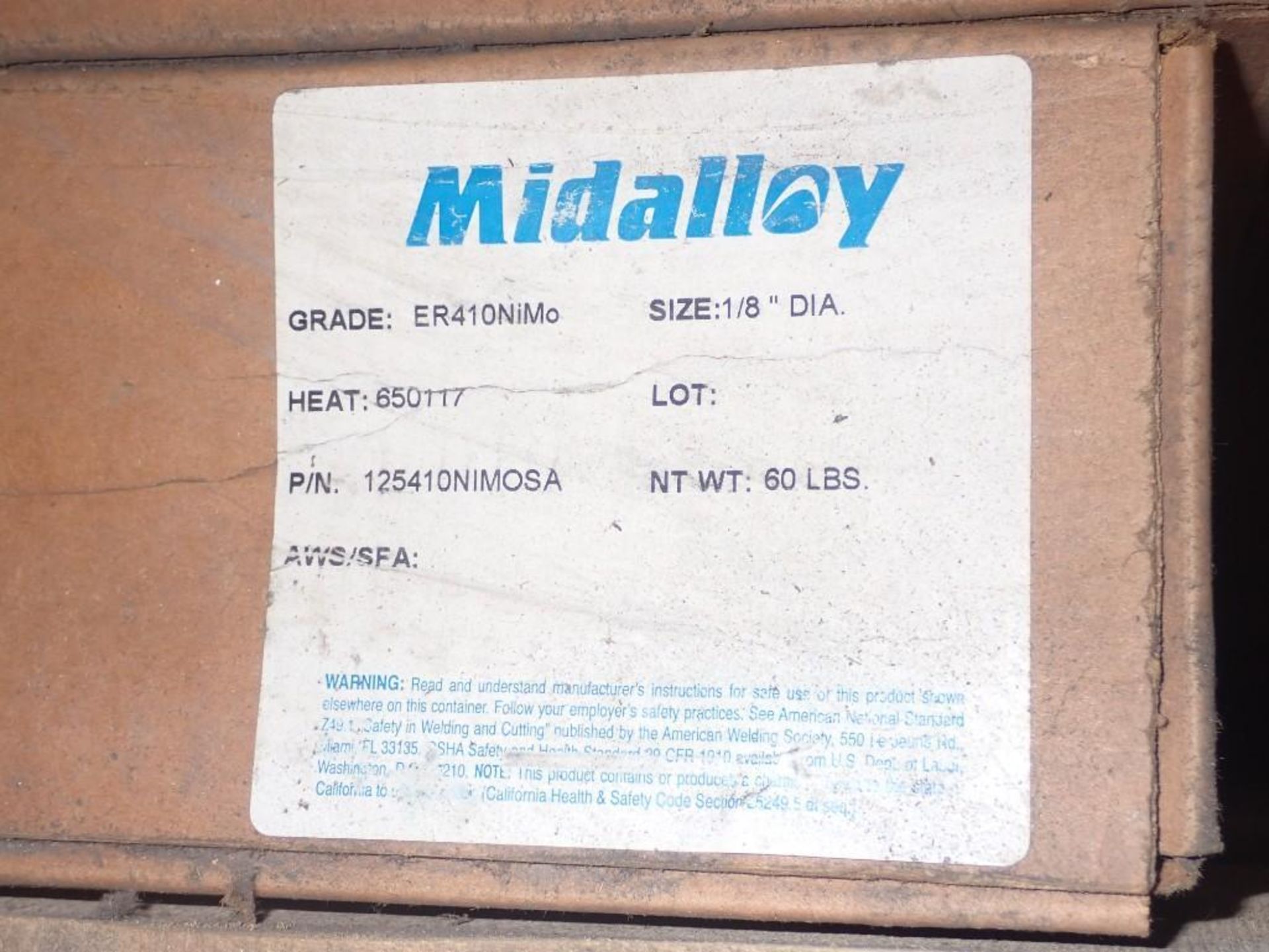 Crate of Midalloy Welding Supplies, 1/8" Diameter - Image 5 of 7