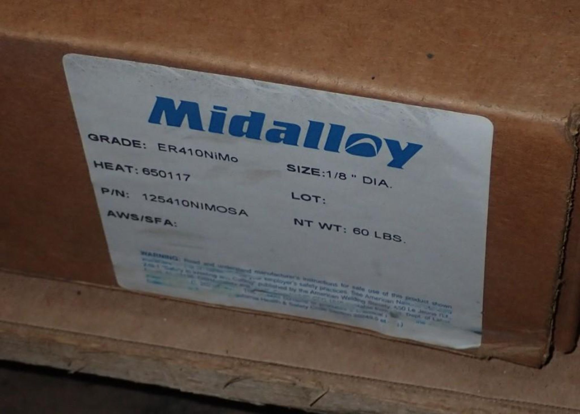 Lot of (4) Midalloy Welding Supplies, 1/8" Diameter - Image 2 of 3