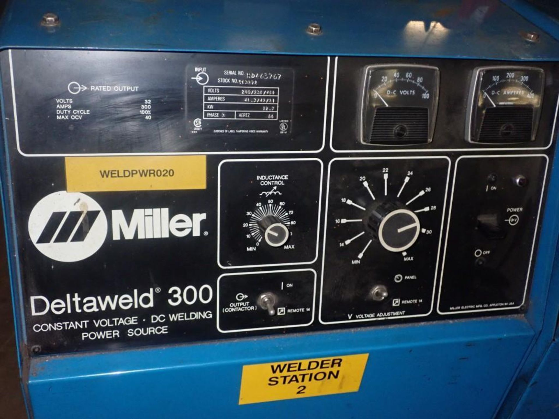 Lot of (2) Miller Deltaweld 300 Welders - Image 3 of 8