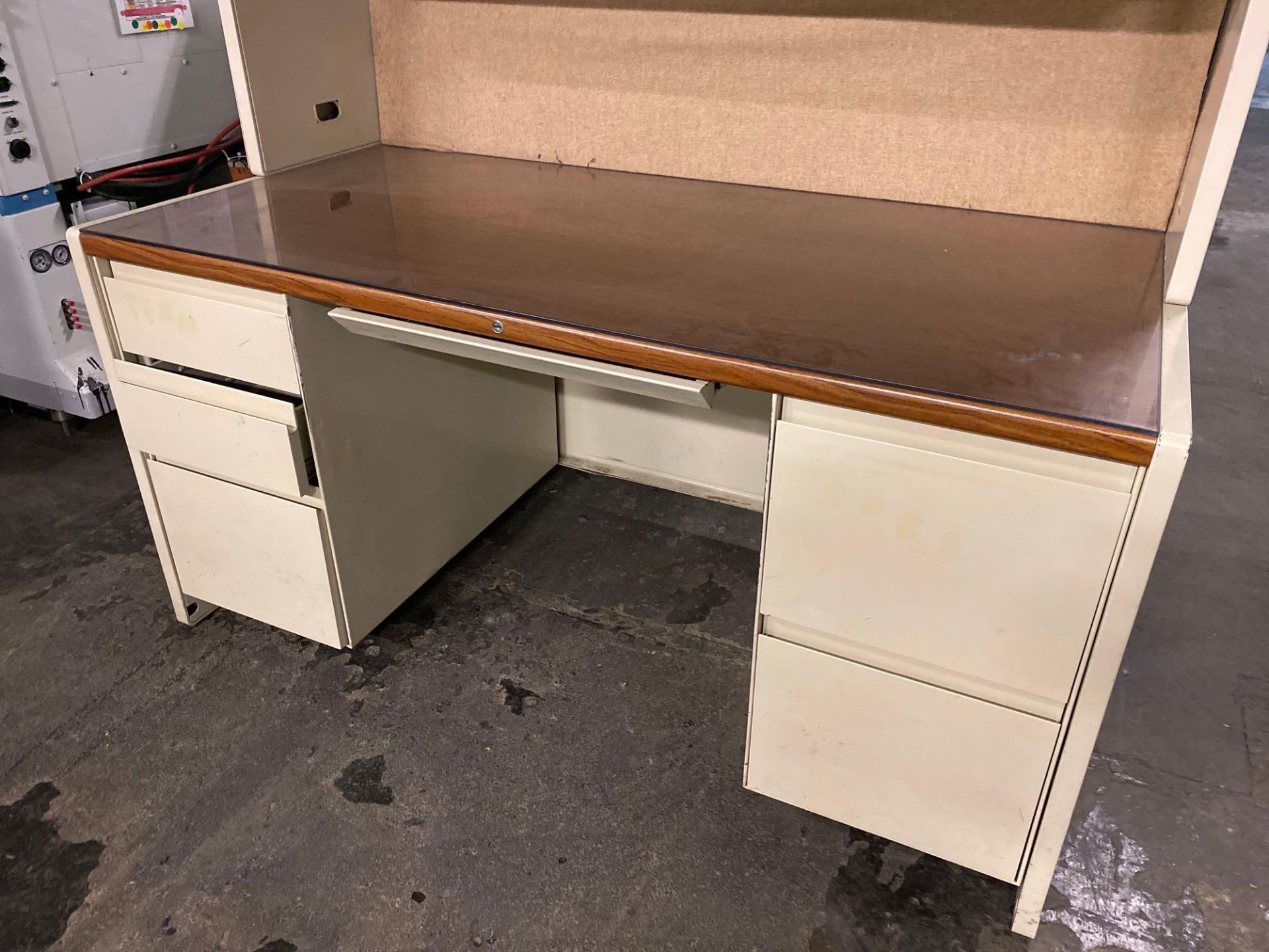 30” x 60” Desk w/ Upper Cabinet - Image 2 of 4